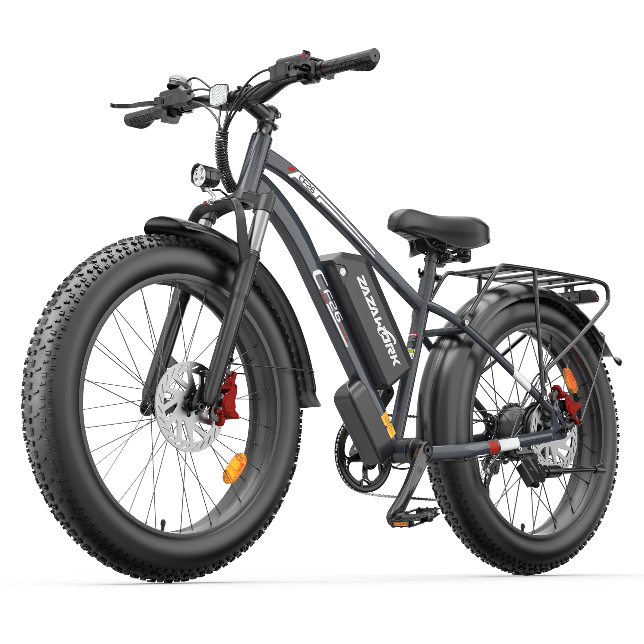 E-Bike Herren Mountainbike 250W Motor 25km/h，48V20AH Akku | 100-120km Reichweite, 48V20AH Akku, 7-Gang, Lockbare Federgabel & hydraulische Scheibenbremsen, Für Berg & Trail