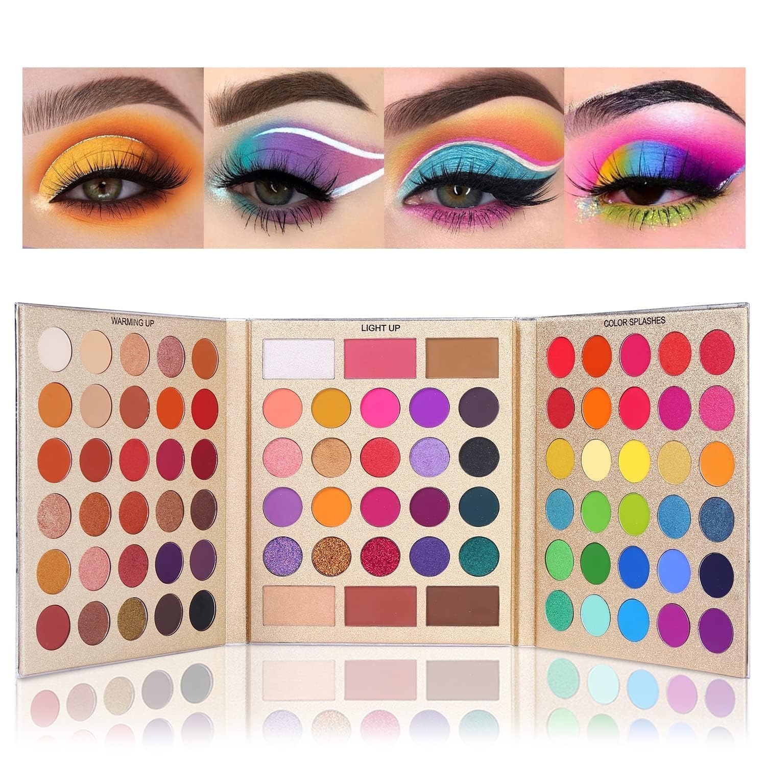 Pretty Eyeshadow All Palette, 86 Colors Makeup Kit Matte Shimmer Eye Shadow Highlighters Contour Blush Powder All In One Makeup Palette