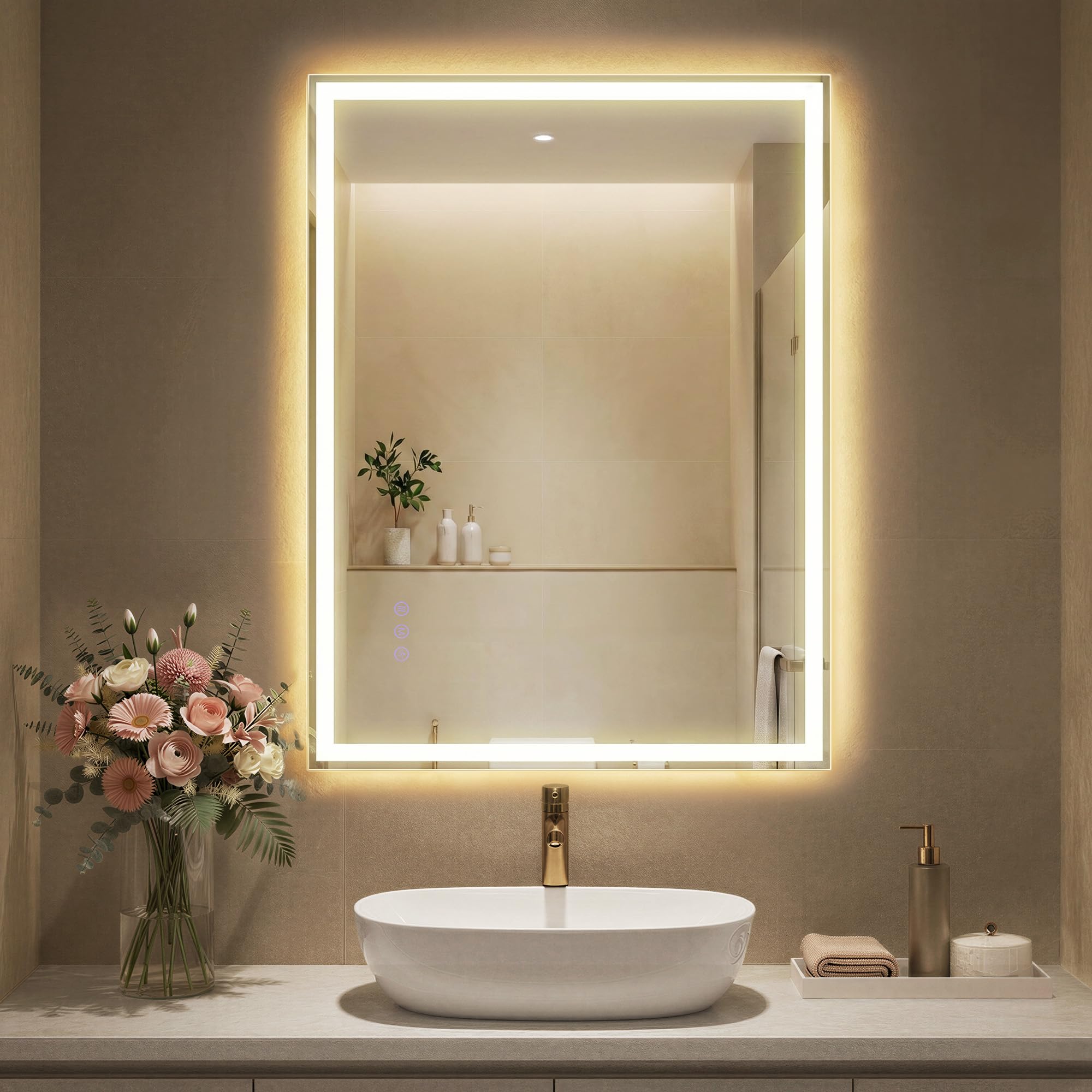 Miroir de salle de bain Songmics anti-buée LED à 63,99€ chez Amazon