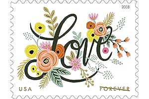 Love Flourishes Sheet of 20 Forever Stamps (Scott 5255)