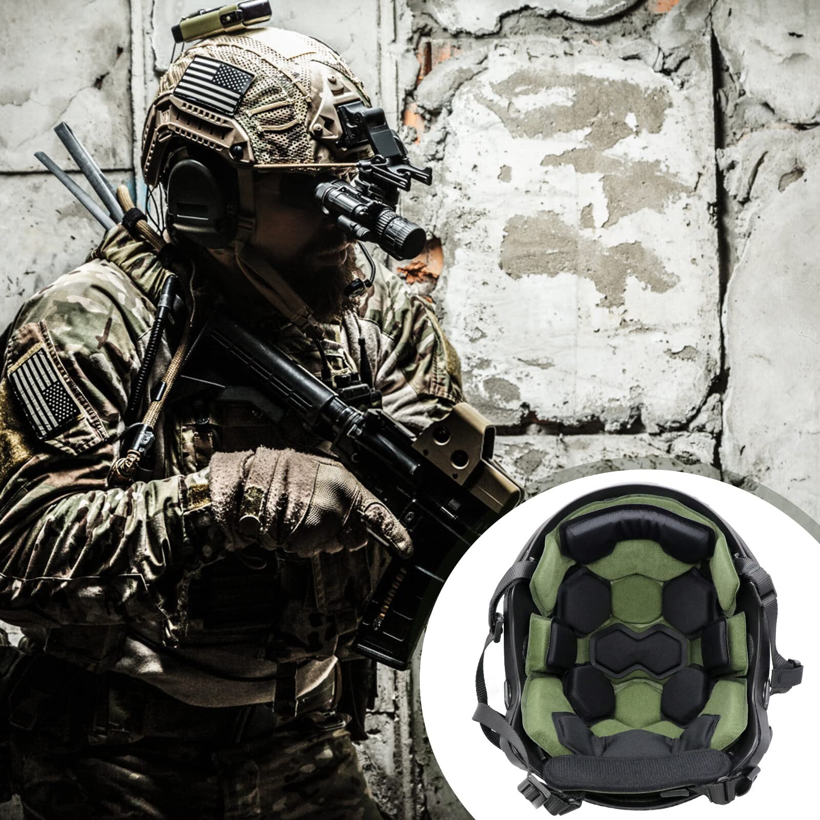Tactical Helmet Pads, universale sostituzione casco interno memoria schiuma imbottitura protettiva Mat per ACH MICH FMA EXF moto casco