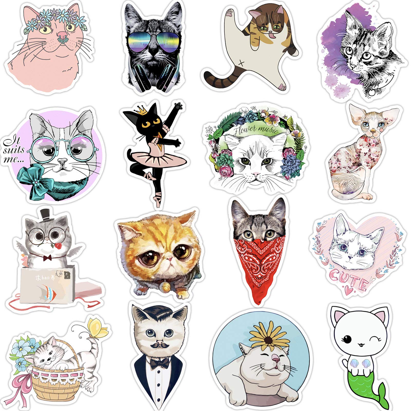 Adesivi Gatti E Cani 200 Pezzi - Vinile Impermeabile, Per Laptop, Skateboard - Foto 4