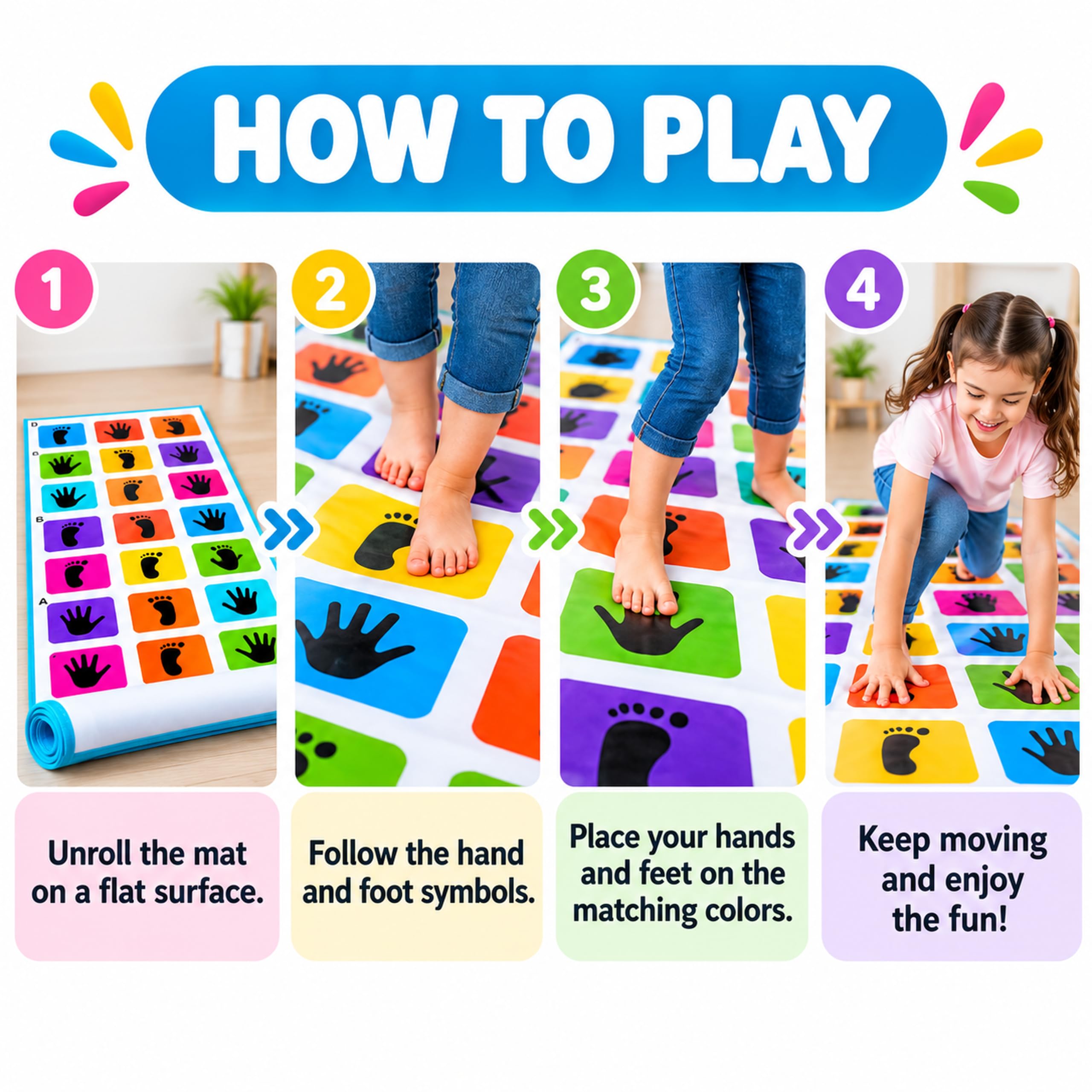 Dorytoy Hopscotch Mat for Kids Floor Games Playmats & Floor Gyms Kith-Kith, Stapu, Langdi, Ekka Dukka, Paandi, Kunte Bille Unique Balancing Game — Amazon image 3