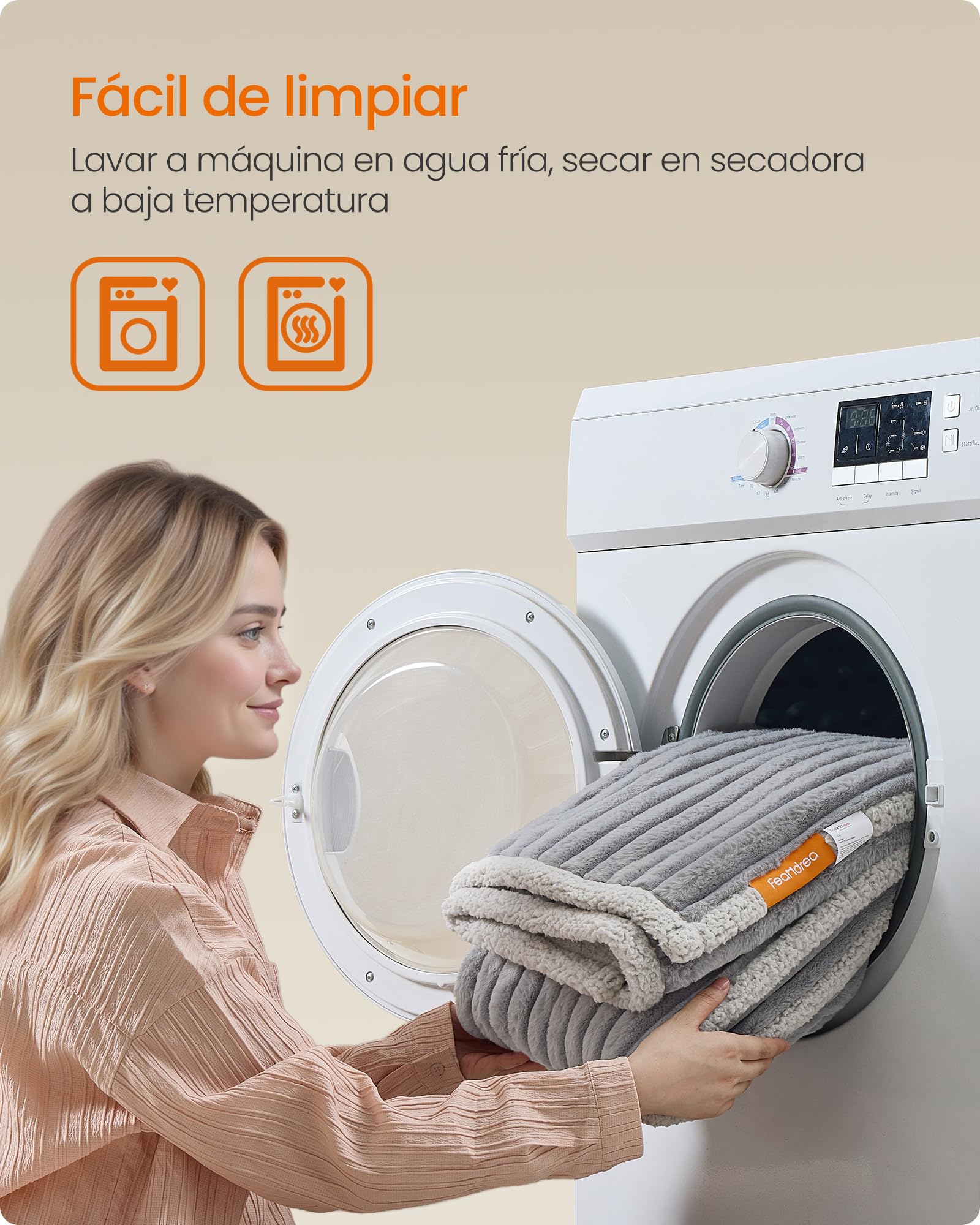 Feandrea Alfombra Impermeable para Perros, Tamaño XXL, 203 x 152 cm, para Perros Grandes y Extra Grandes, Diseño Reversible, Funda de Sofá, Lavable, Gris Paloma y Gris Claro PPB038G01