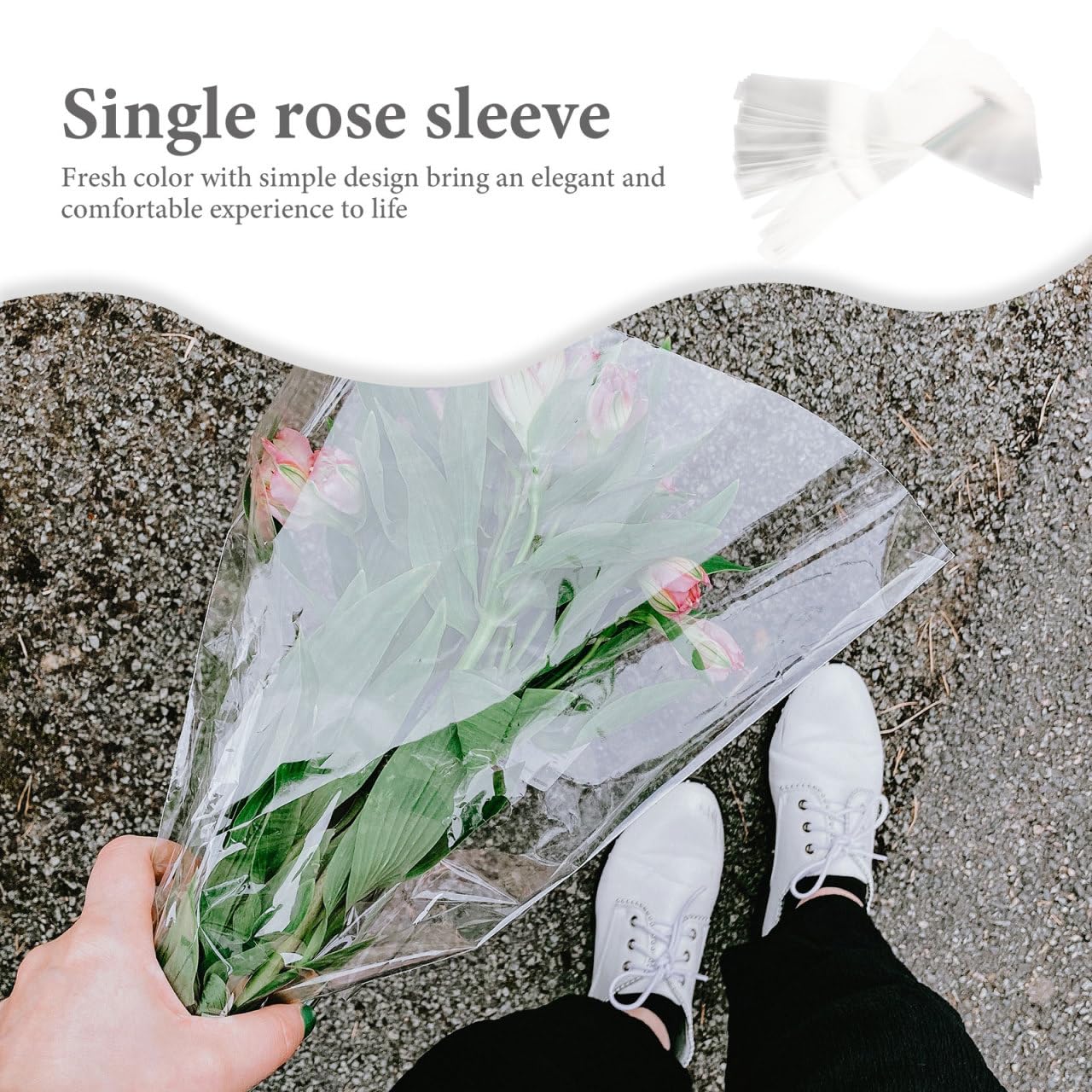 200 Stück Blumen-Geschenktüten, Hochzeitsstrauß, Hochzeitsgeschenk, Verpackung, Geschenkhüllen, Geschenk-Set