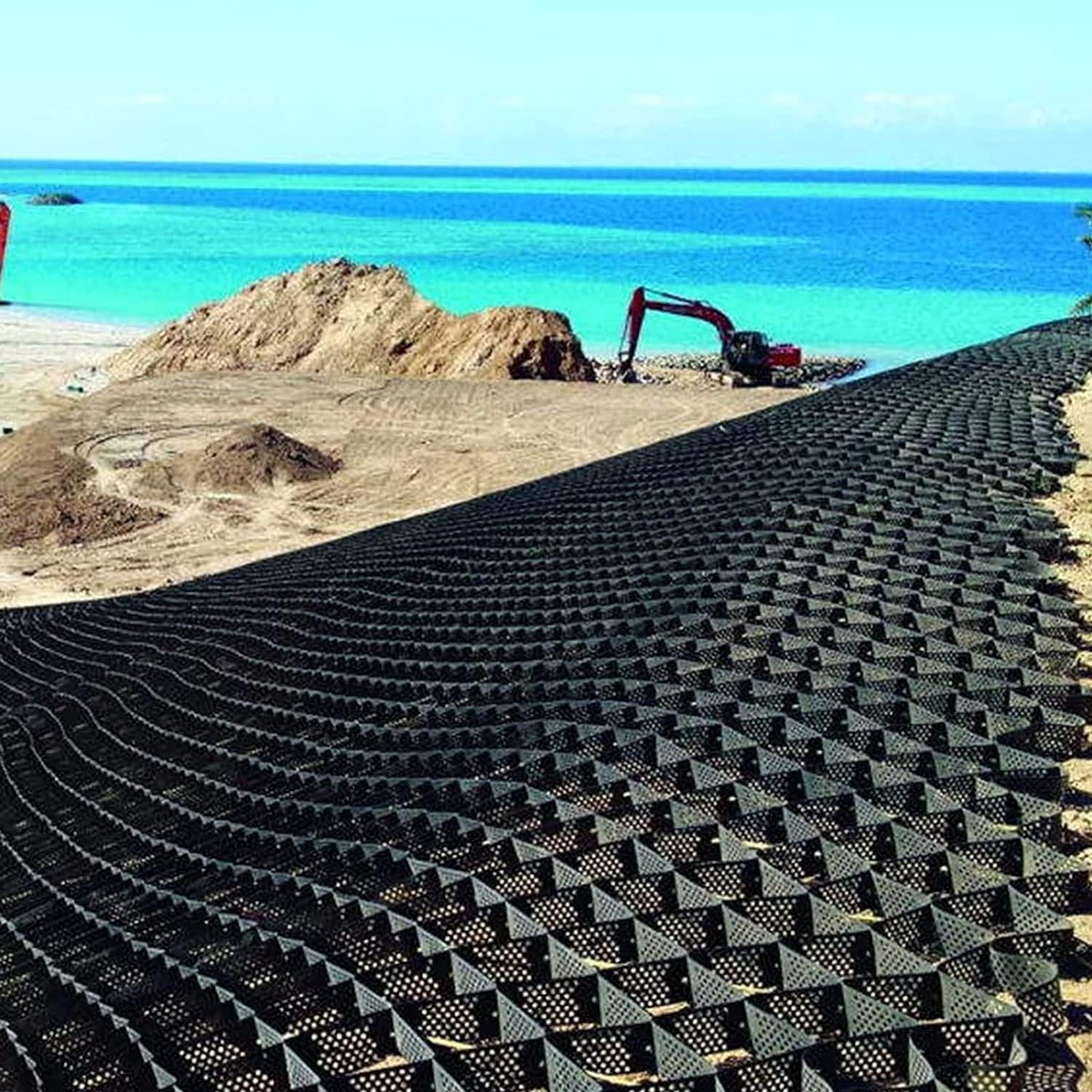 Grille geocll de gravier stabilisatrice de sol polyéthylène pour allée et pentes de garage