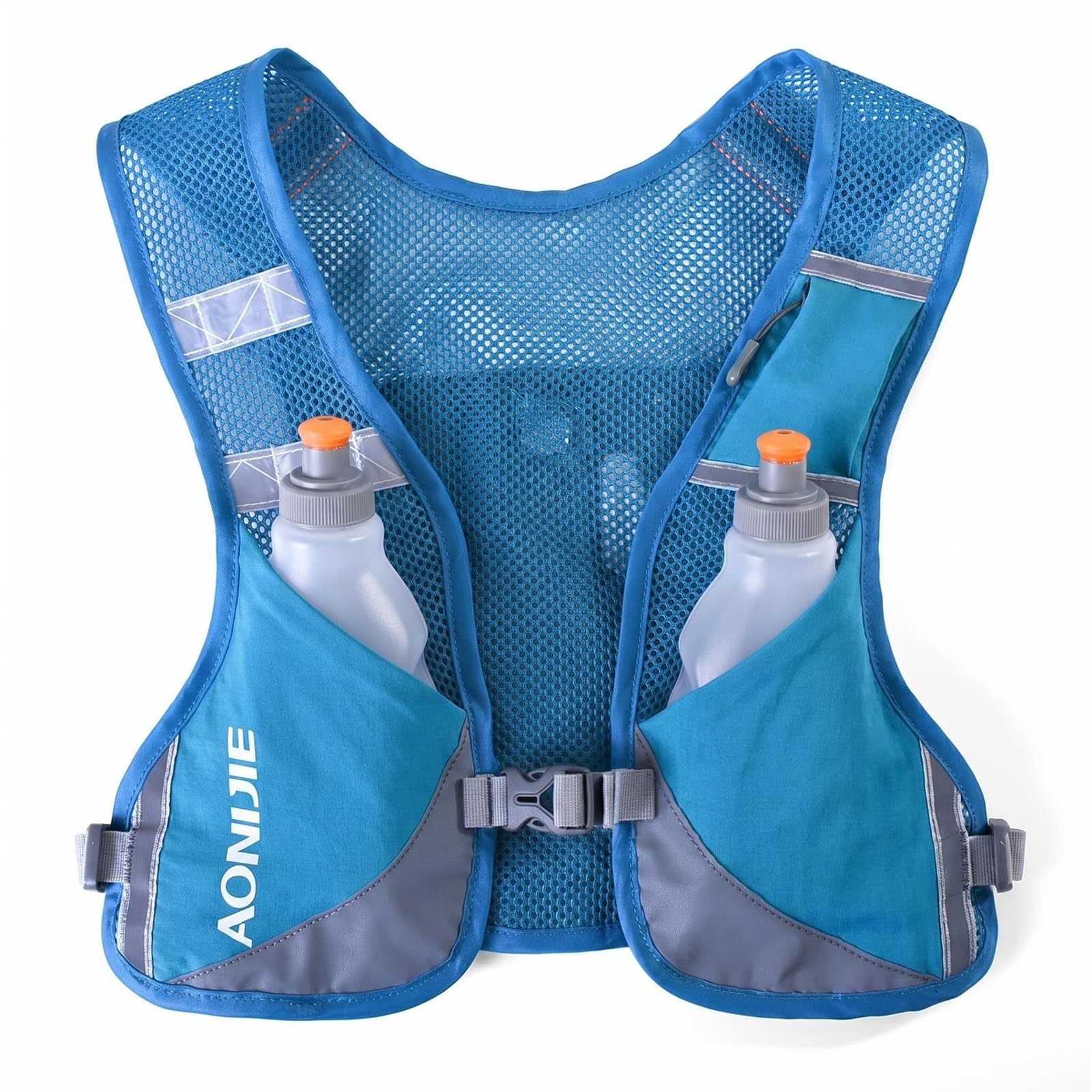 AONIJIE Gilet de course ultraléger avec bande réfléchissante respirante Sac à dos d'hydratation pour randonnée, camping, marathon, cyclisme