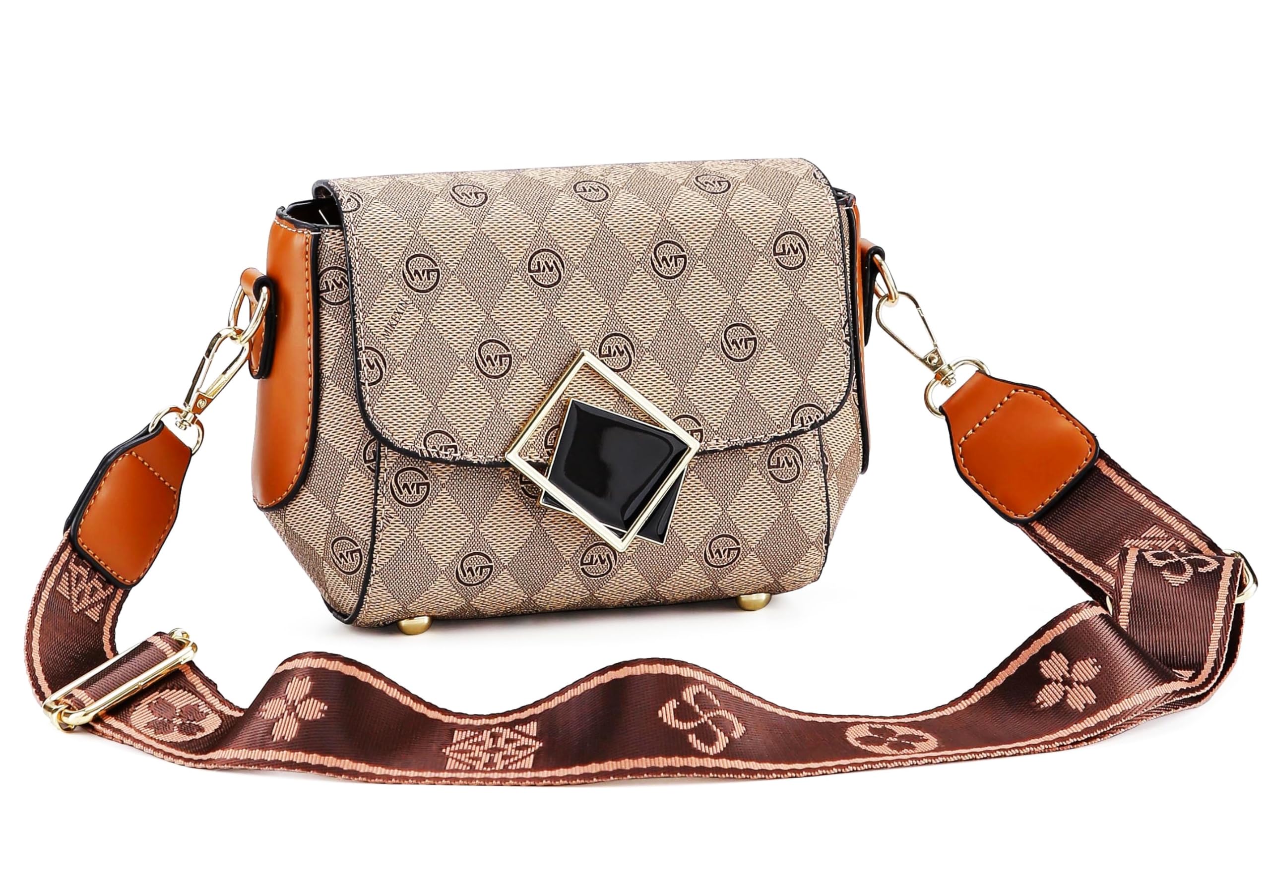 Branded Spacious Sling Bag with Broad Strap, Printed Design-image-36