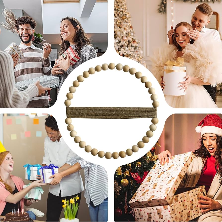 ビーズリース ビーズチェーン クリスマスリース35cm