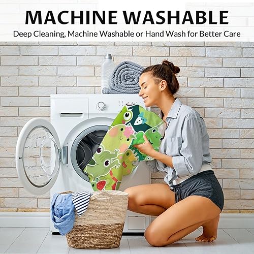 Miniatura 5 de Manta de rana de regalo  Manta de 40 x 50 pulgadas para niñas y niños  Manta verde suave y mullida para cama, sofá y sala de estar