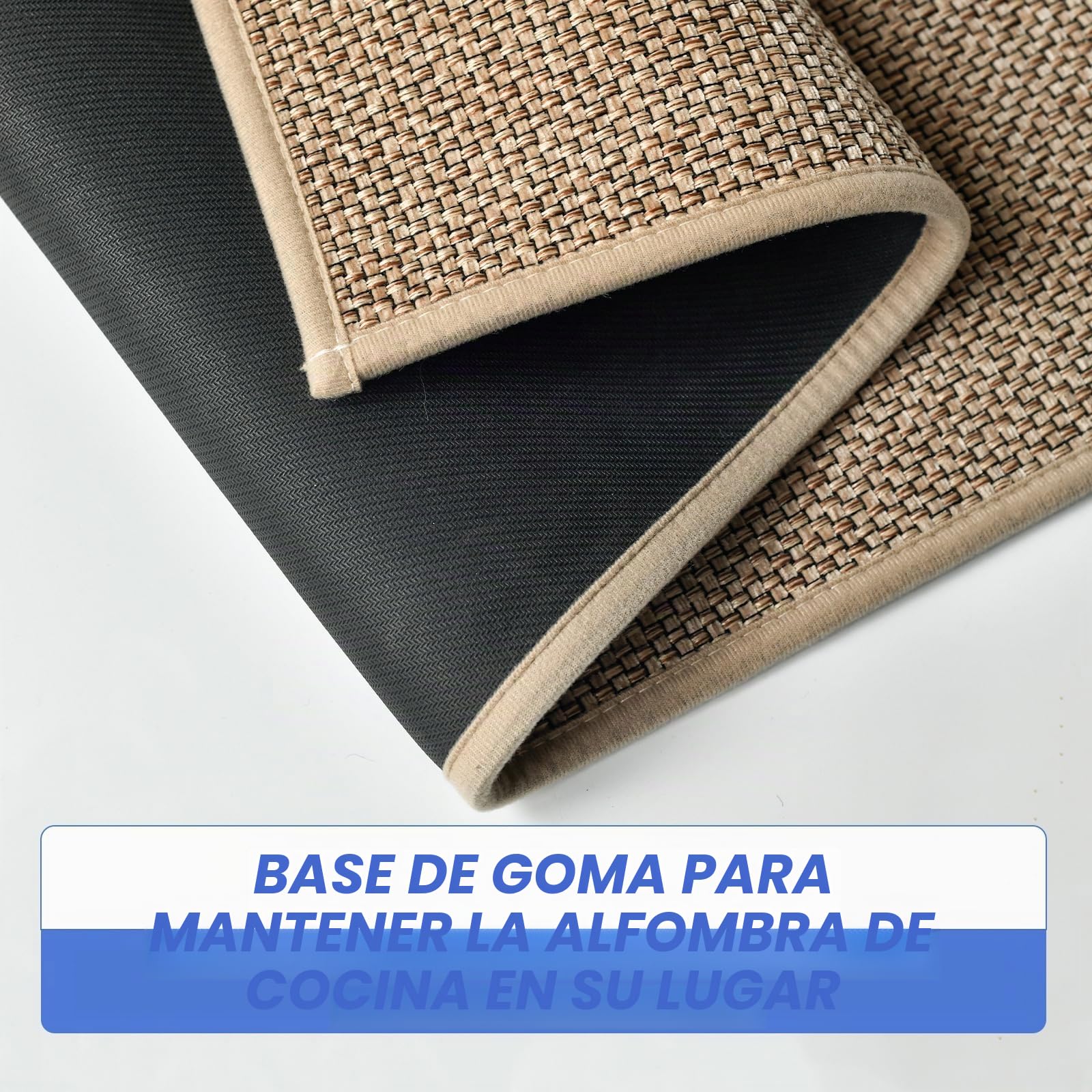Artoid Mode Linen - Juego de 2 alfombras de cocina antideslizantes (60 x 90 y 60 x 150 cm, lavables, decorativas)