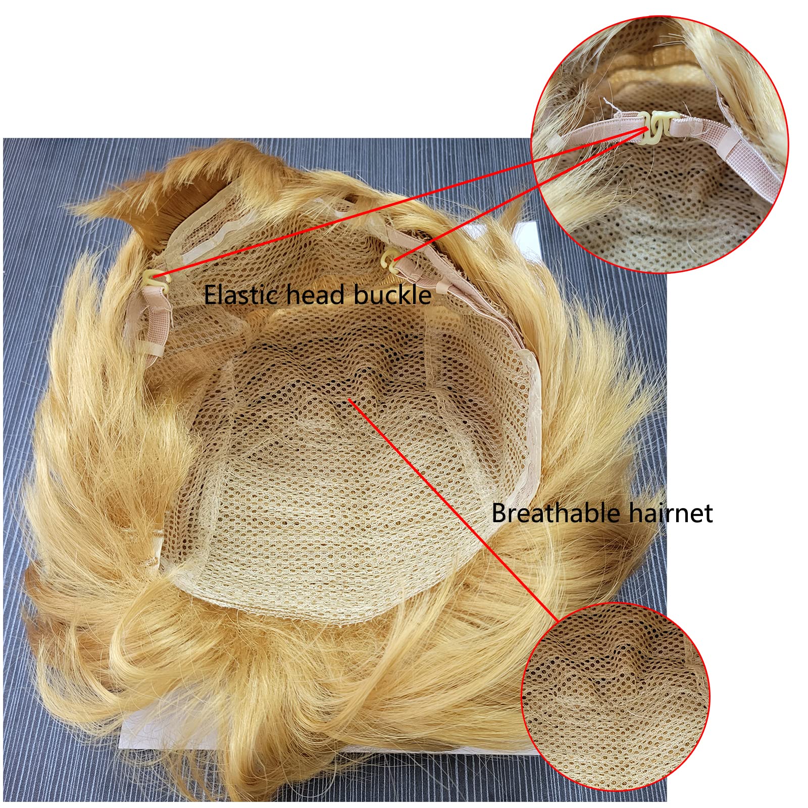 Adult Wigs Cosplay Blonde Hair Wig Halloween Costume Wig, Gold - Image 4