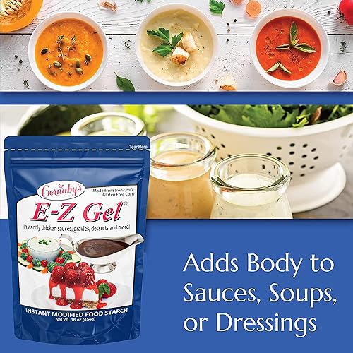 Miniatura 9 de Cornaby's E-Z Gel Espesante instantáneo de alimentos de 5 libras  Sin gluten, sin OMG, totalmente natural, gránulos de almidón de alimentos