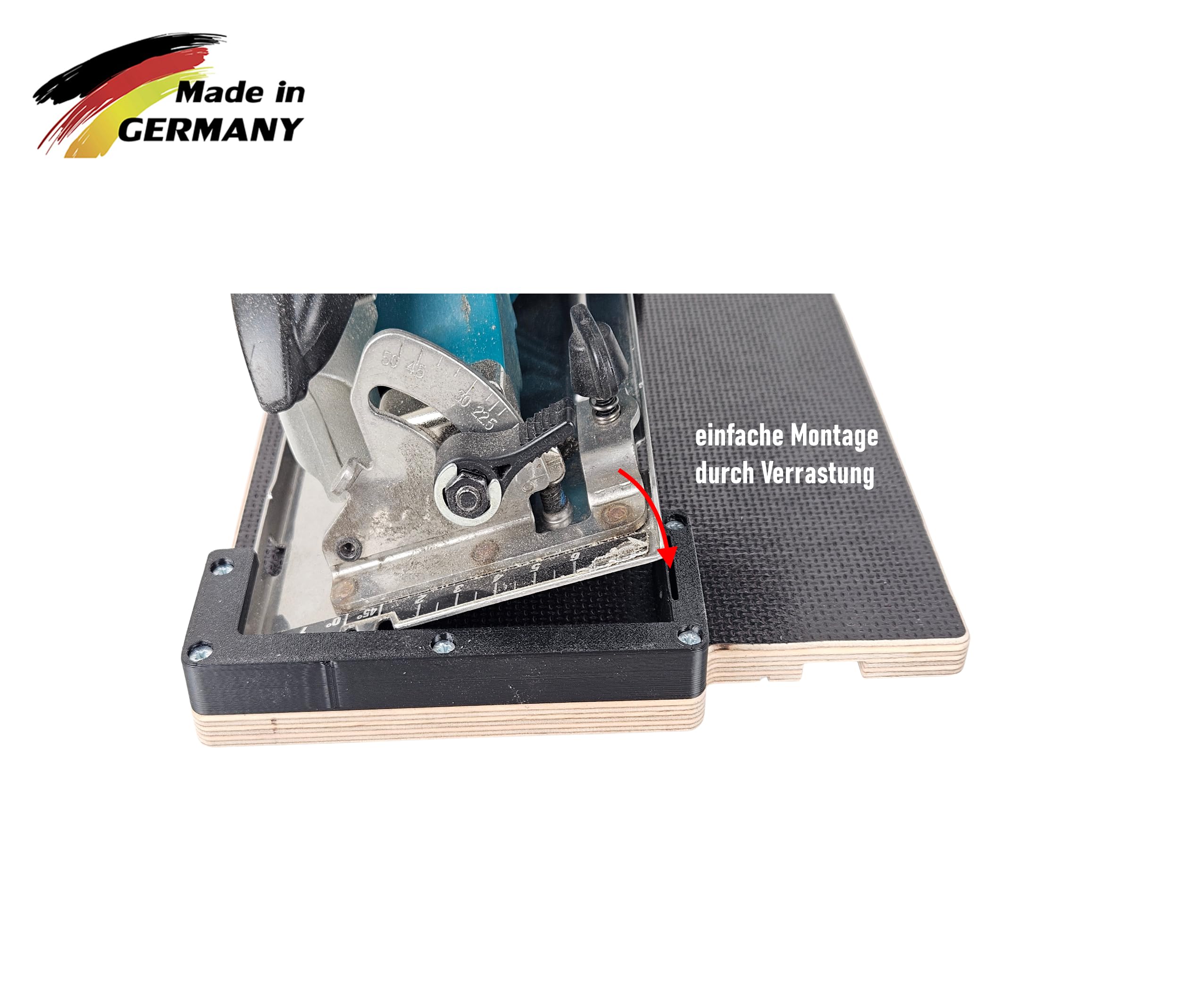 Führungsschienenadapter kompatibel mit Makita DSS501Z für Makita-Schiene und weitere Marken-Führungsschienen