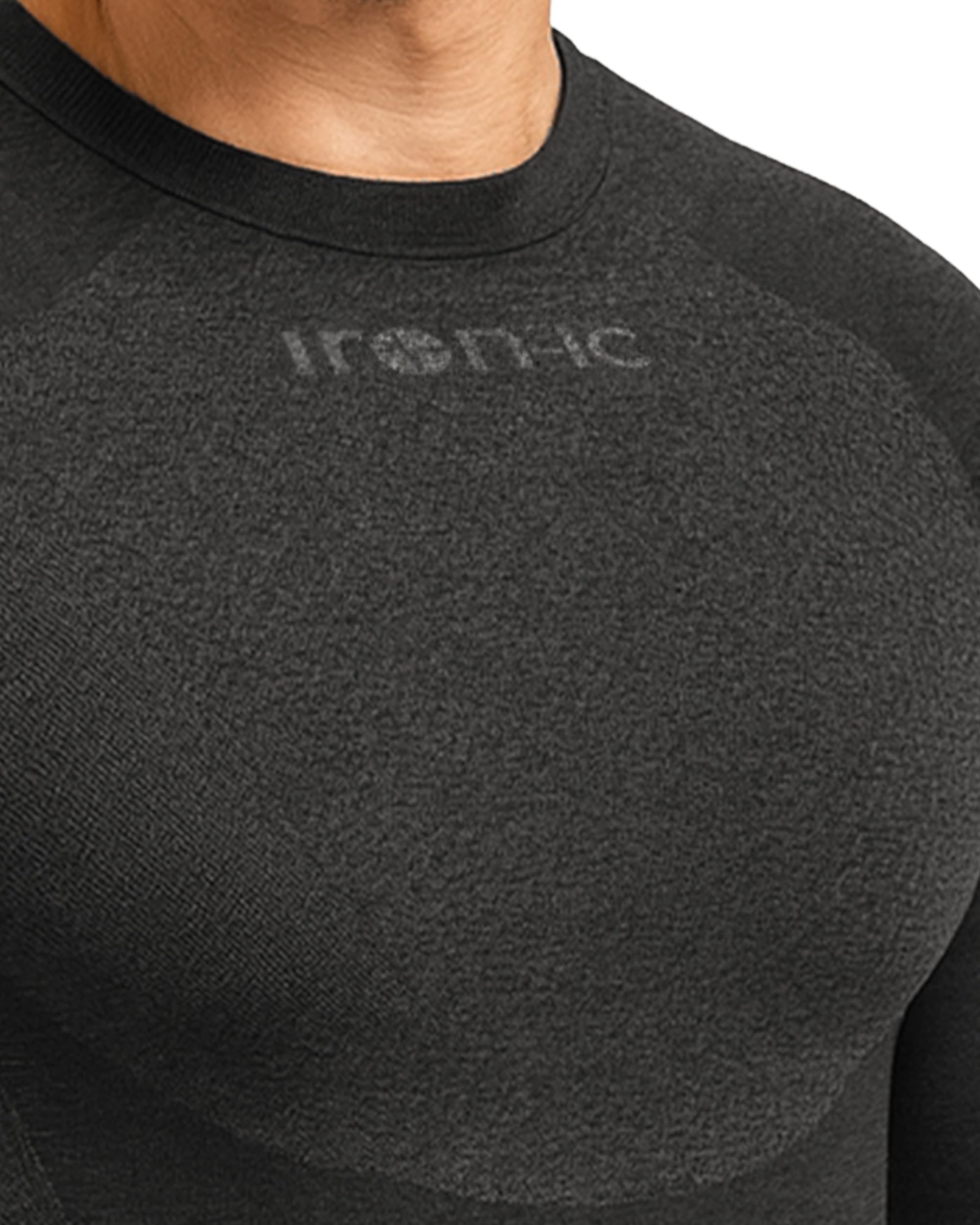 Iron-Ic - T-Shirt Uomo Maniche Lunghe Thermo Cashmere Seamless con Fitting Comfort e Struttura Traspirante per Sport Outdoor Invernali - Art. 202002