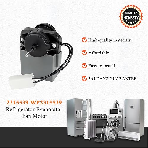 Miniatura 7 de Motor de ventilador evaporador de refrigerador 2315539 WP2315539 de Blutoget - Compatible con refrigerador Whirlpool Ken-More - Reemplaza WP2315539