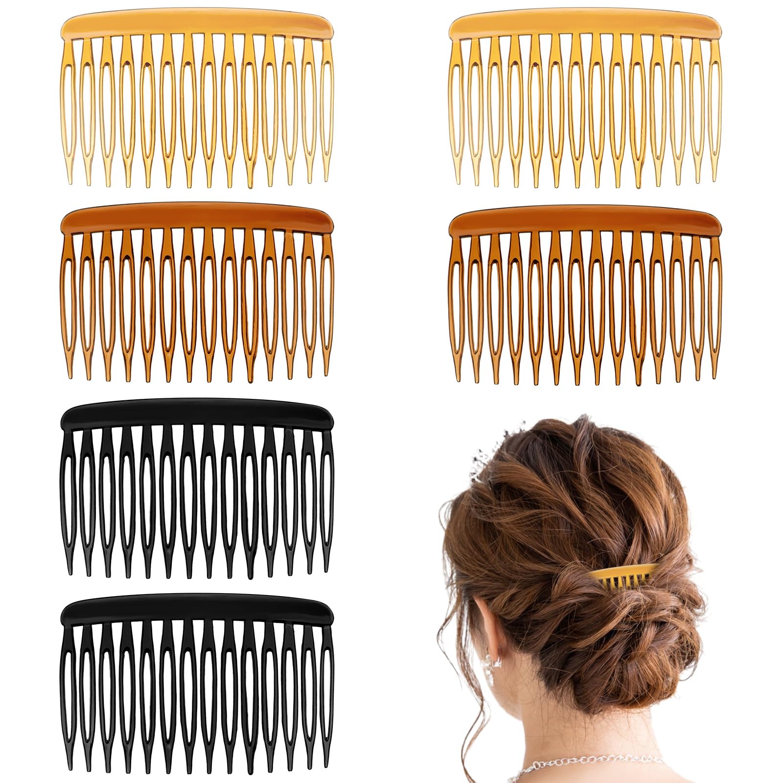 Pcs 14 Teeth Plastic Hair Side Combs French Twist Desertcart