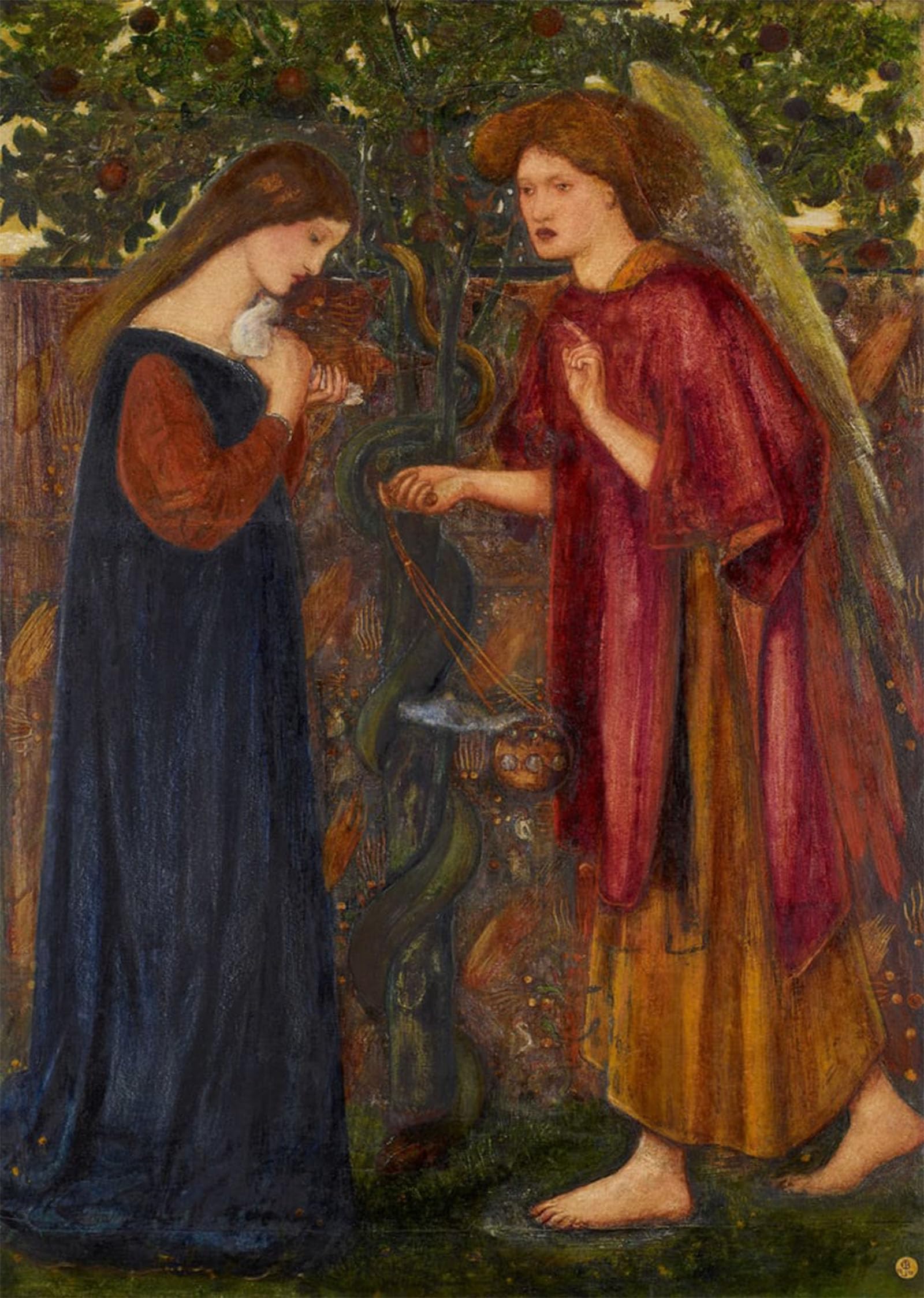 POSTERIIk Famous Modern Artwork Art Mural the Annunciation by Edward Burne Jones Oil Paintings Pictures for Home Decor 60x90cm