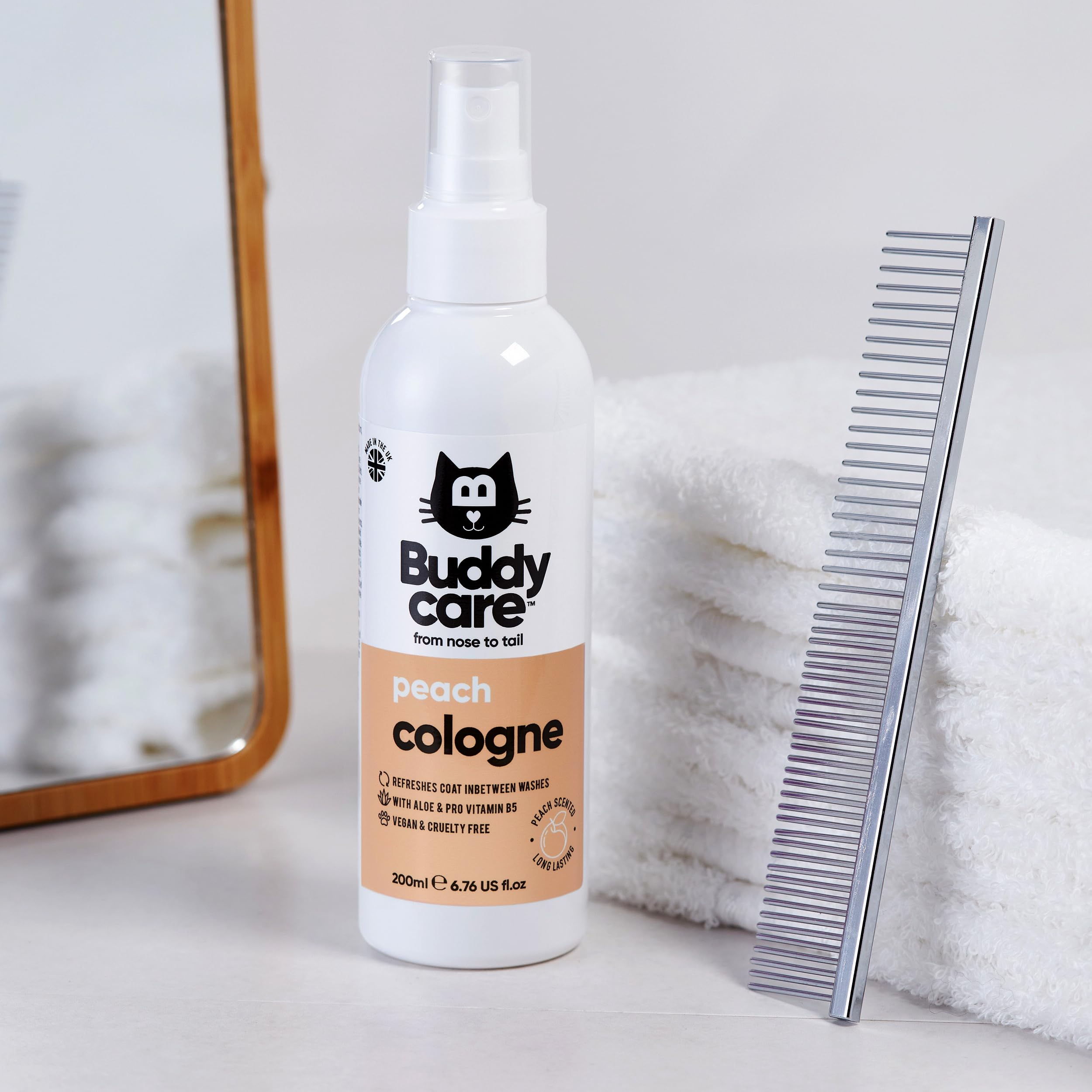 Buddycare Eau de Cologne Chat Pêche 200 ML
