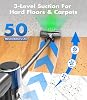 Aspiradora inalámbrica, 580W/50Kpa/50min, aspiradora de mano para el hogar, pantalla táctil LED, anti-enredos, carga de pared, liviana y recargable para alfombras, pelo de mascotas y pisos de madera, color azul cielo 7