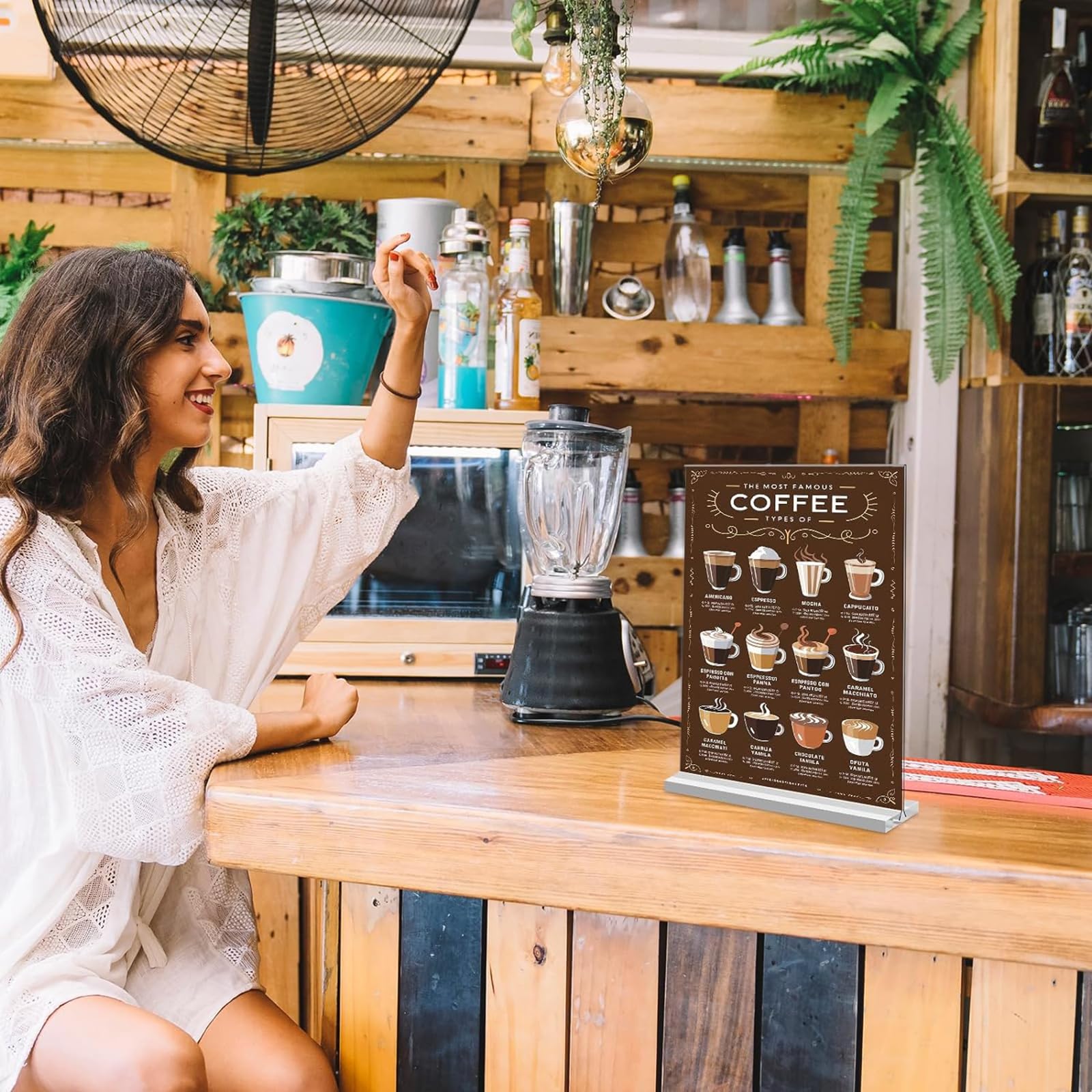 Acrylic Sign Holder, Dual Use T Shape L Shape Two Slots Wood Base Double-Sided Desktop Paper Display Holder Stand For Home, Office, Shop, Photo Frames, Restaurant(Size:A4