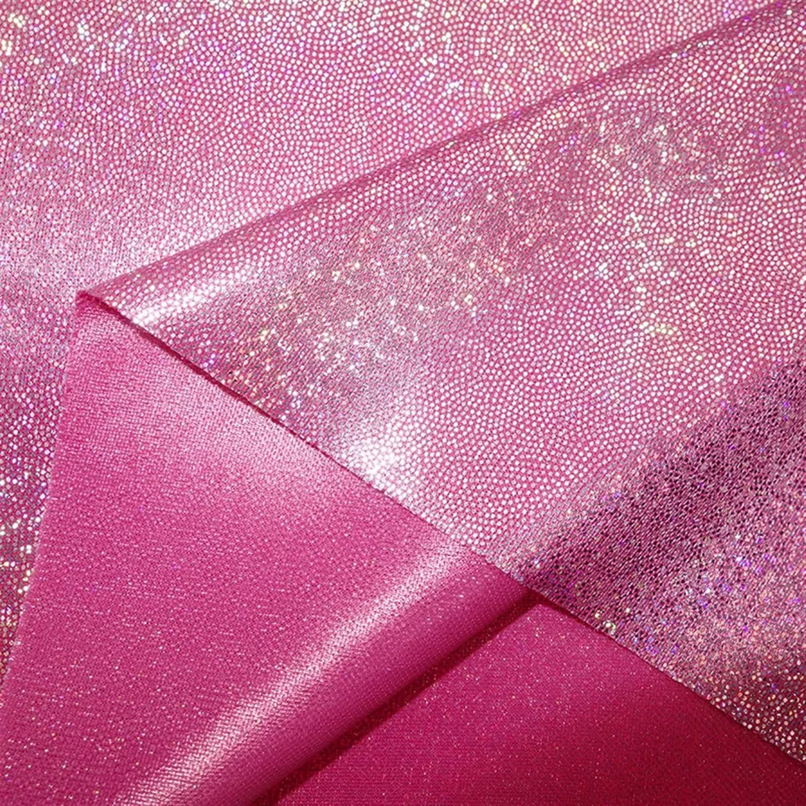 Glitter Metallic Fabric, Shiny Iridescent Holographic Polyester Fabric Various Sizes Wedding Party Doll Decor DIY(15,100CMx150CM)