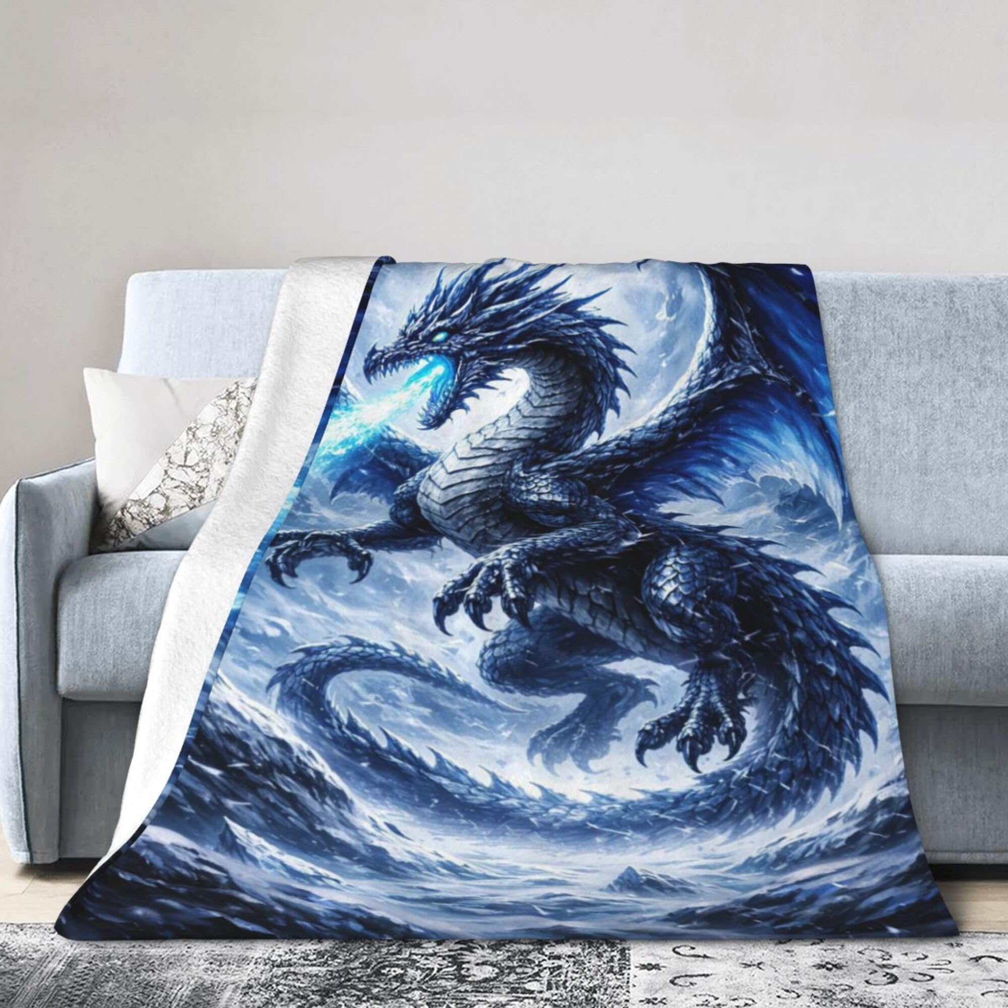 Dragon Blanket Dragon Throw Blanket Super Soft Cozy Plush Fluffy Fuzzy Fleece Blankets Gifts for Girls Women Boys Kids Adults 40"X50"
