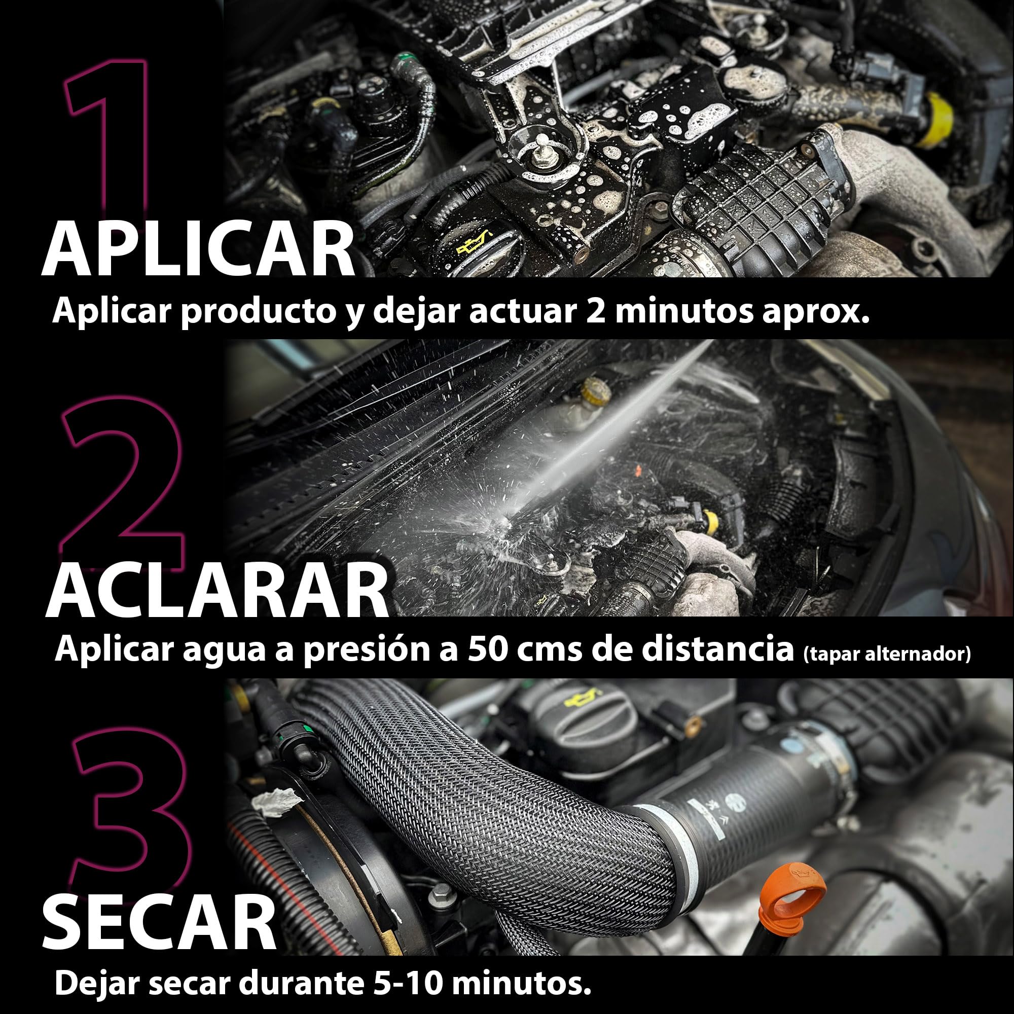 GxDetail Limpia Motores Premium para Coche 5 Litros – Desengrasante Potente y Seguro – Elimina Grasa, Aceite y Suciedad – Protección y Brillo Profesional – Fácil Aplicación.