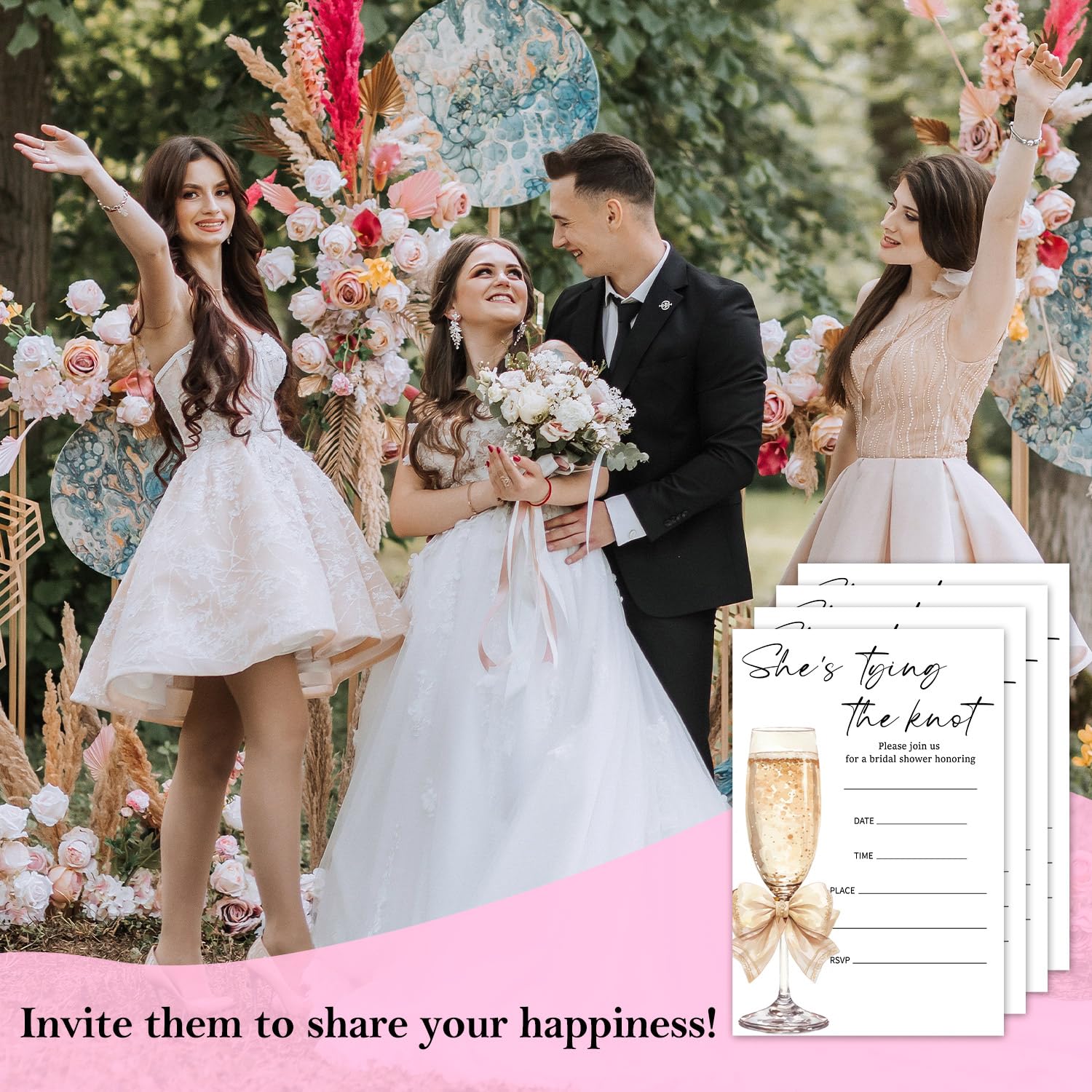 wedding dress bridal shower invitations Blush and Gold Bridal Shower Invitations Card Template