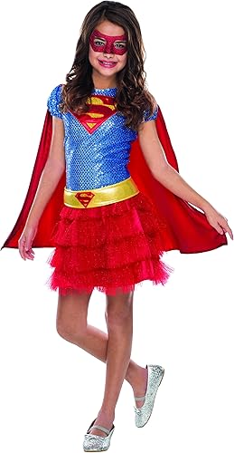 Disfraz de lentejuelas de Superhéroes de DC Supergirl para niña bebé mayor de uno a dos años Un solo color
