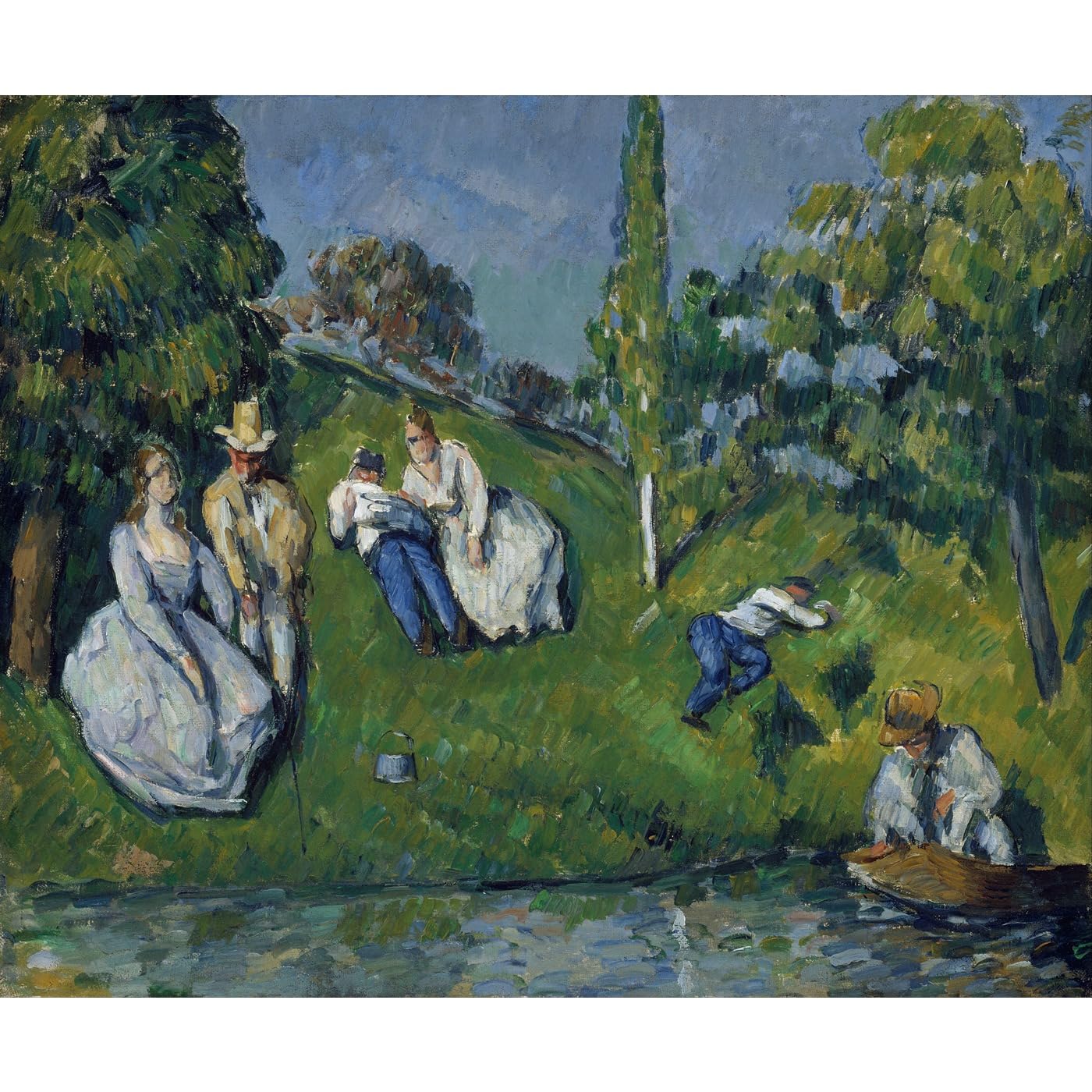 Cézanne L'étang impression giclée 61x45.7 cm - Toile déco salon nature - 2