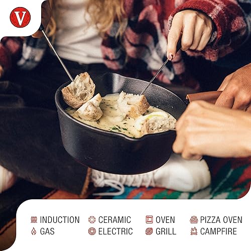 Miniatura 3 de Victoria Cacerola de hierro fundido, olla de fusión de hierro fundido, fabricada en Colombia, 2QT