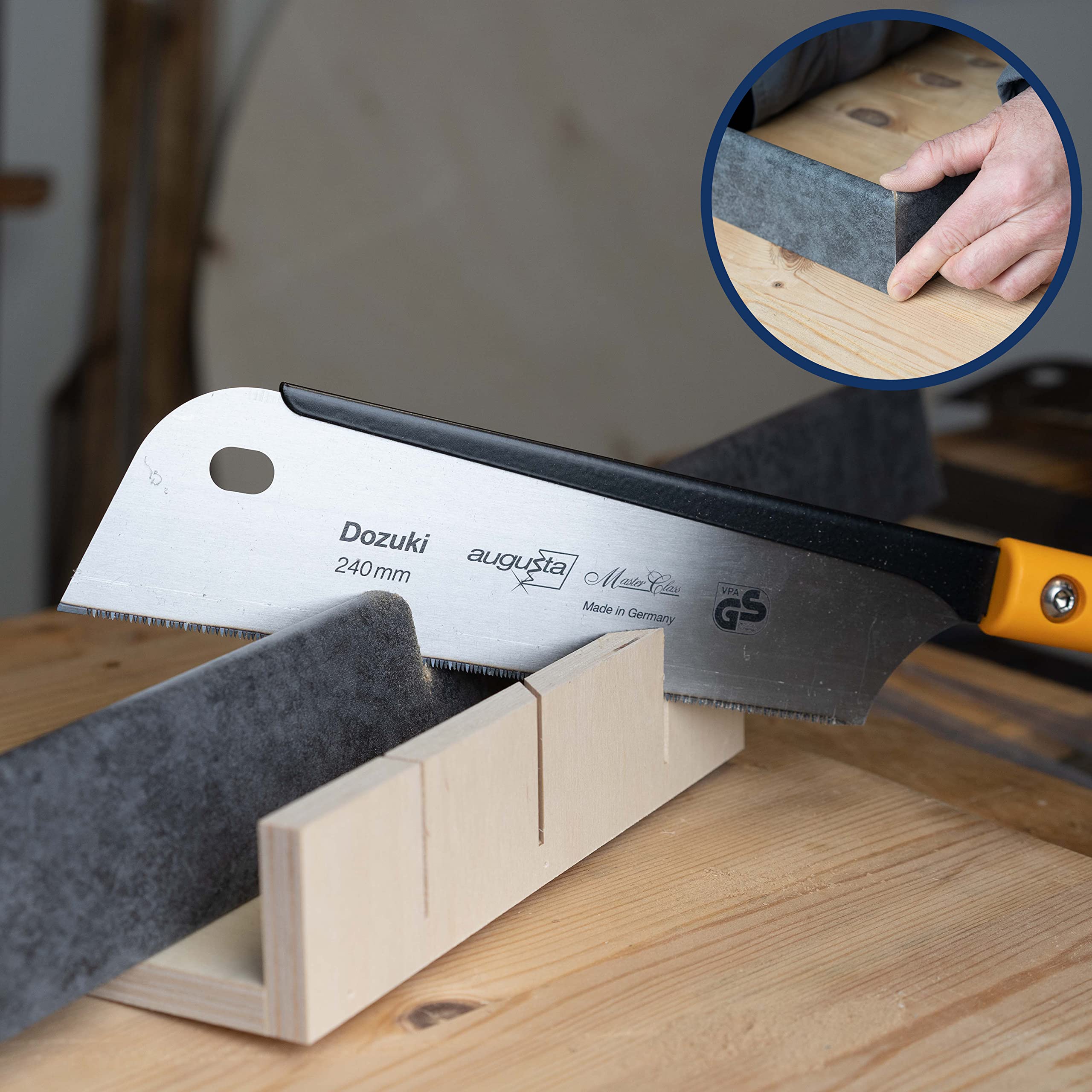 Augusta-Heckenrose Bügelsäge 530mm I Stabile Säge mit Schnellspannhebel & Hand- & Knöchelschutz
