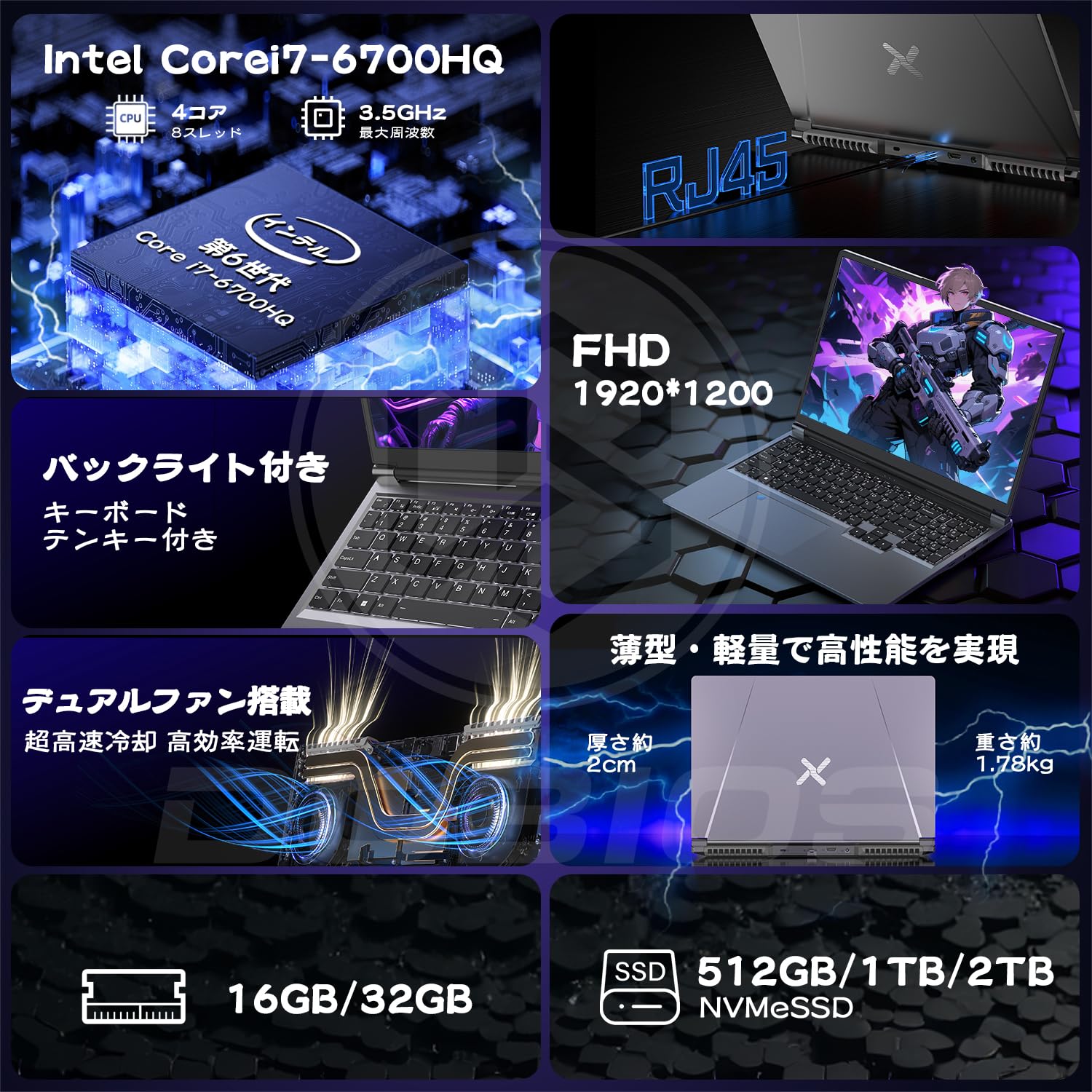 Amazon.co.jp: Dobios ゲーミングノートPC 爆速Core i7 GPU GTX 1060