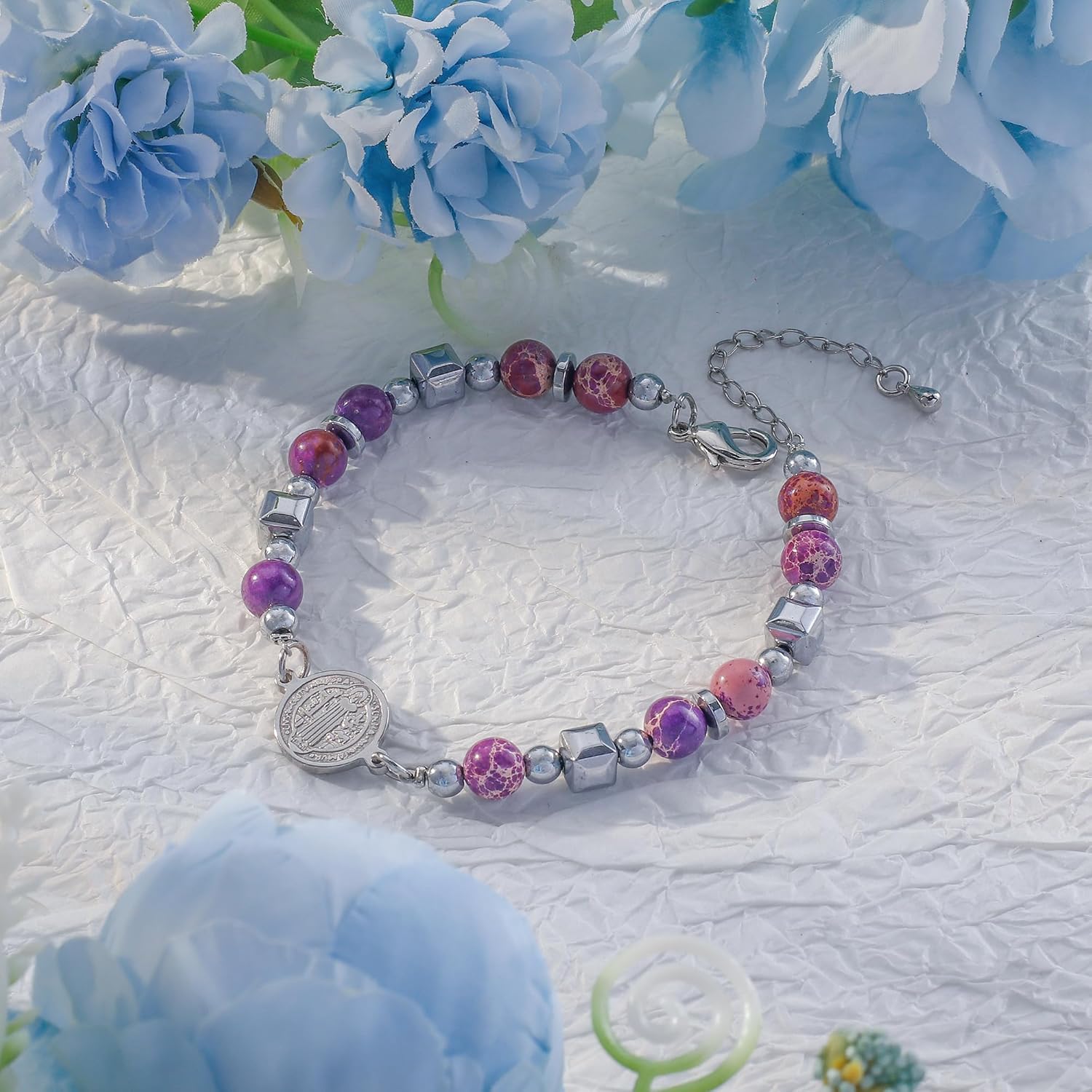 My Saint My Hero Bracelets St Benedict Bracelets Saint Benedict Medal Blessing Bracelet St Benedict Bracelets For Women Prayer Bracelet For Women - Image 4