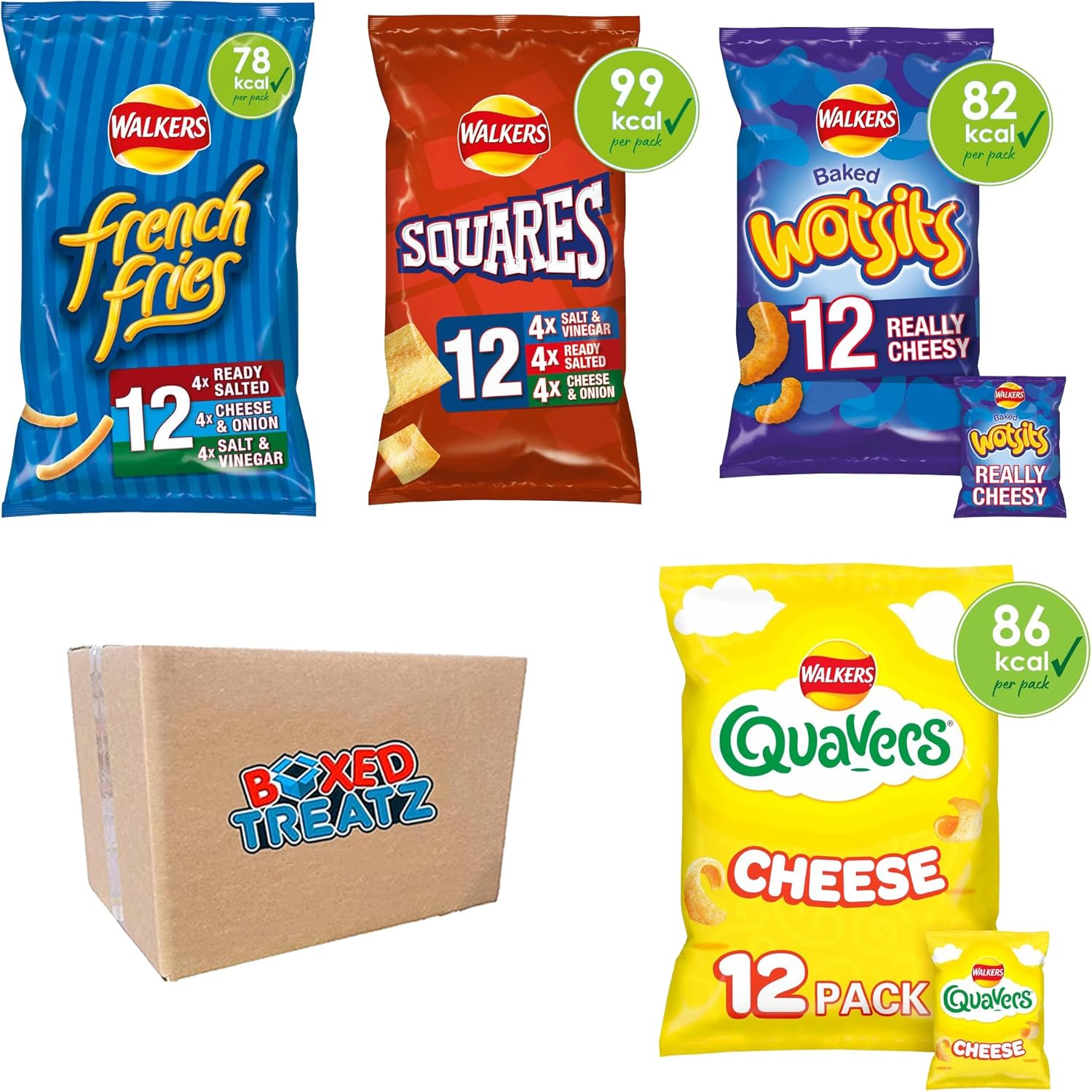 Walkers Crisps Under 100 Calories Crisps Snack Box Wotsits Quavers