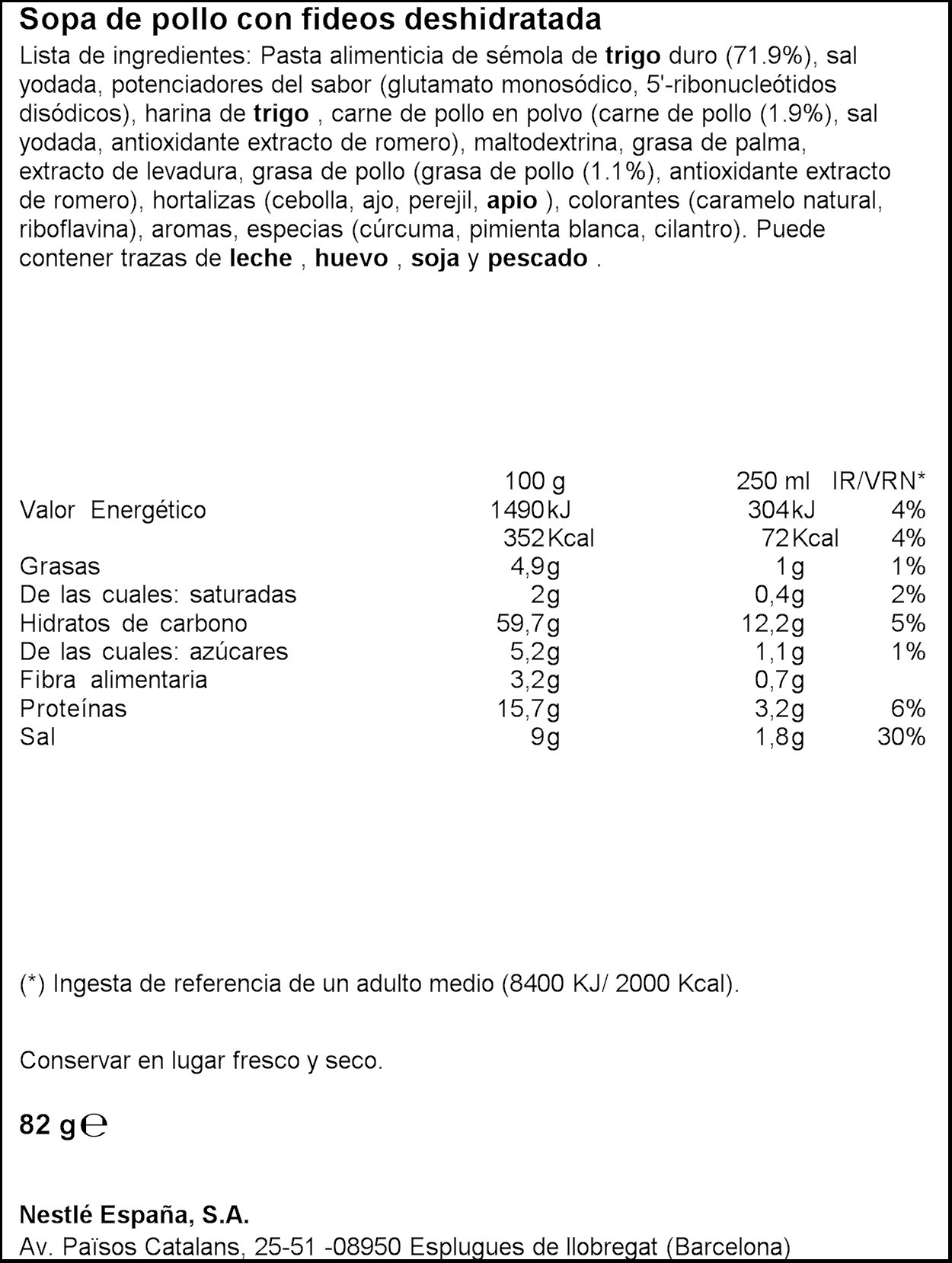 MAGGI Sopa de Pollo con Fideos Finos - Sopa Deshidratada - Pack de 18 x 82g (4 raciones por sobre) - 5