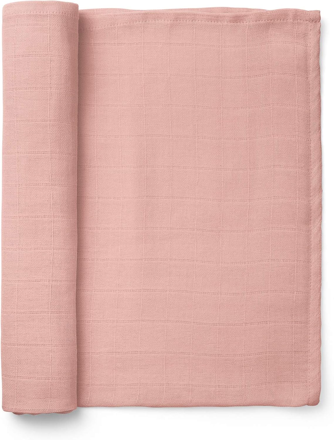 Natemia Baby Muslin Swaddle Blanket (Rose) – Silky Soft, Gentle Receiving Blankets for Newborns, Boys, Girls – Versatile, Breathable, Skin-Friendly, Machine-Washable – Baby Shower Registry Essential