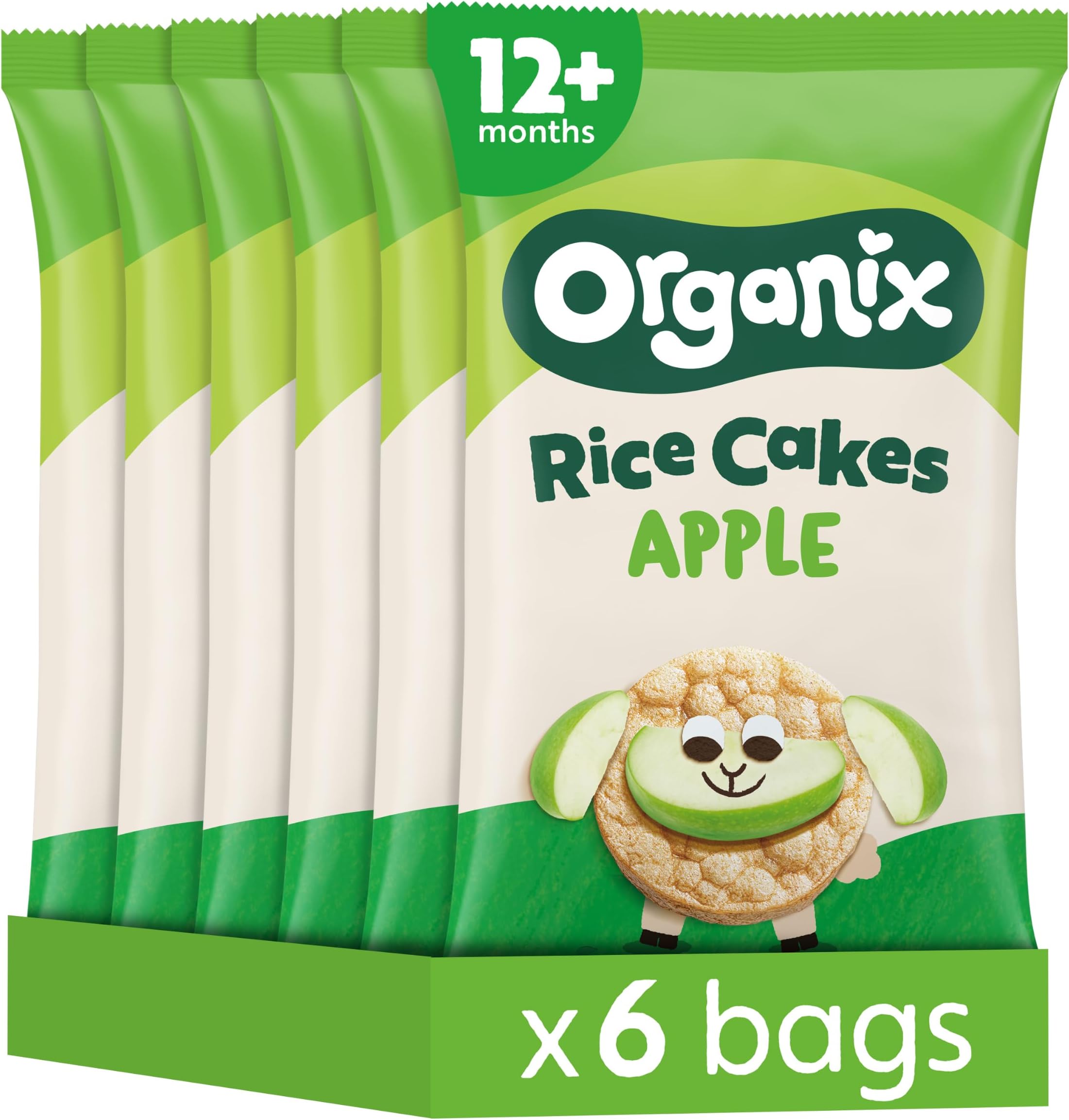 Apple Rice Cake Clouds, Baby Snack, 40 g (Pack of 6)