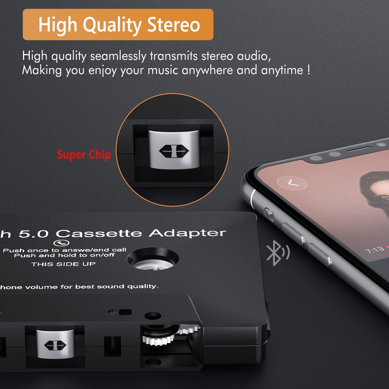 Snapklik.com : Mersoco Bluetooth 5.0 Car Audio Cassette Adapter ...