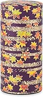 Vista 23 de NOREN Lata para Té Japonesa de Hojalata (Papel Yuzen Washi - Oboro Sakura/Rosa), Tamaño de 7.06 oz/Fabricado en JAPÓN con Tapa Interior Incluida