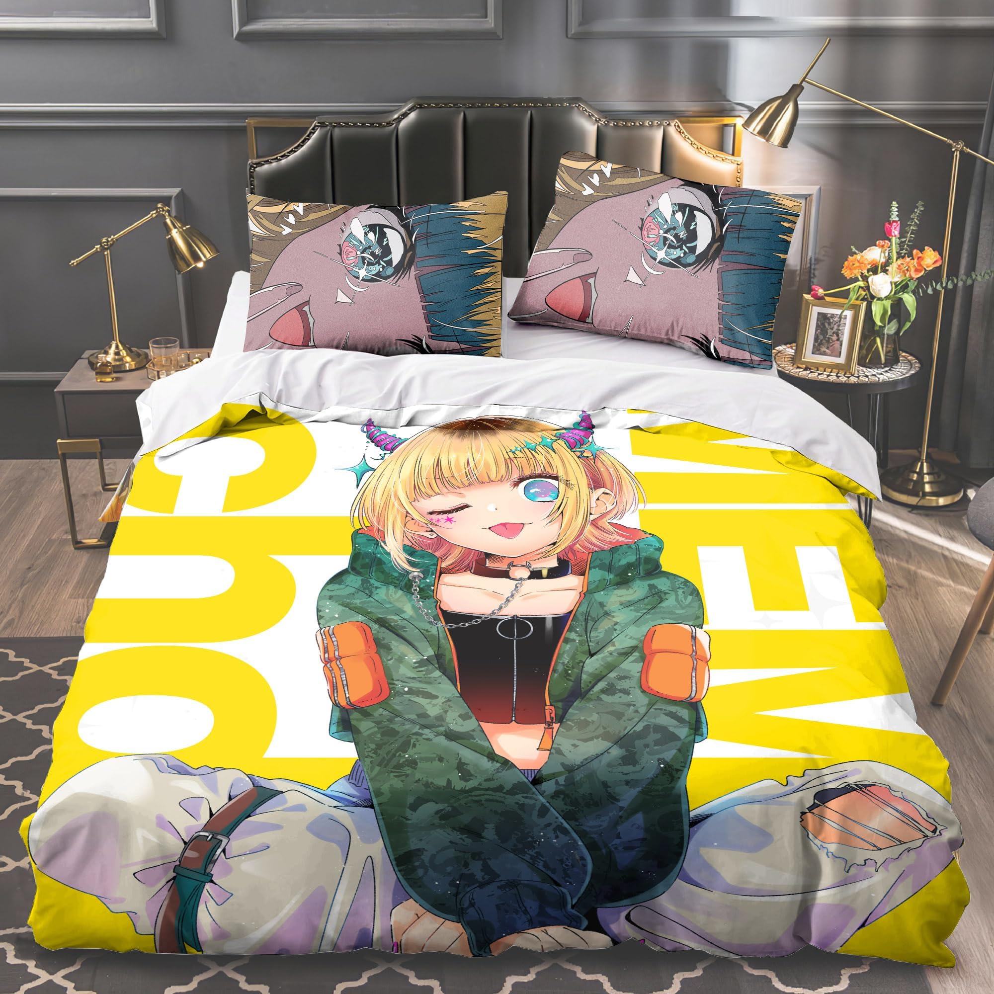 Oshi no Ko Merch Bedding 3 Piece Set 3D Print Bedding Double Single King Size Duvet Cover Pillow Cover Home Decorative Gifts Christmas Bedding