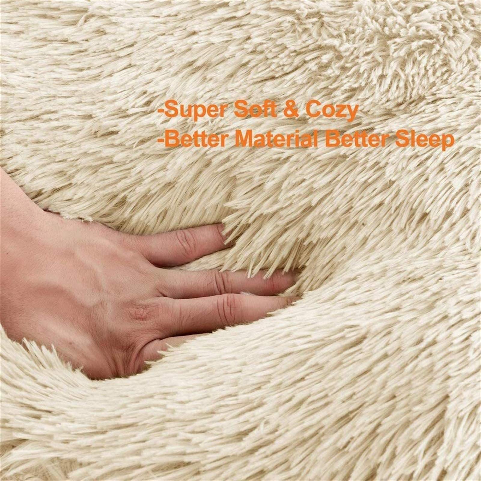 Cama Ortopédica Calmante para Perros, Cesta para Dormir, Piel Sintética Suave, Sofá para Mascotas para Perros Medianos y Grandes, Golden Retriever, Perro Alemán, Lavable