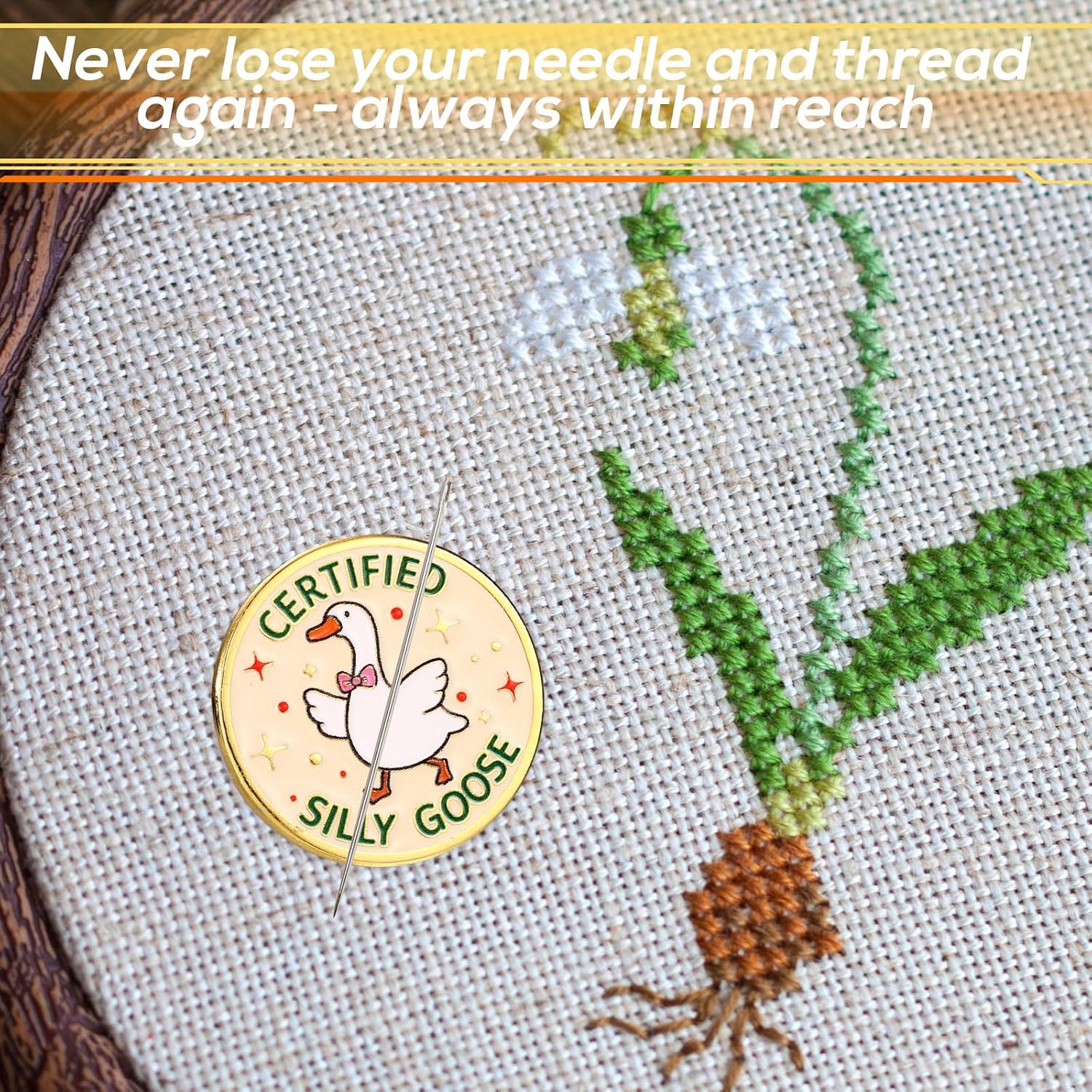 Silly Goose Magnet Needle Minder, Magnetic Needle Holder Needleminder
