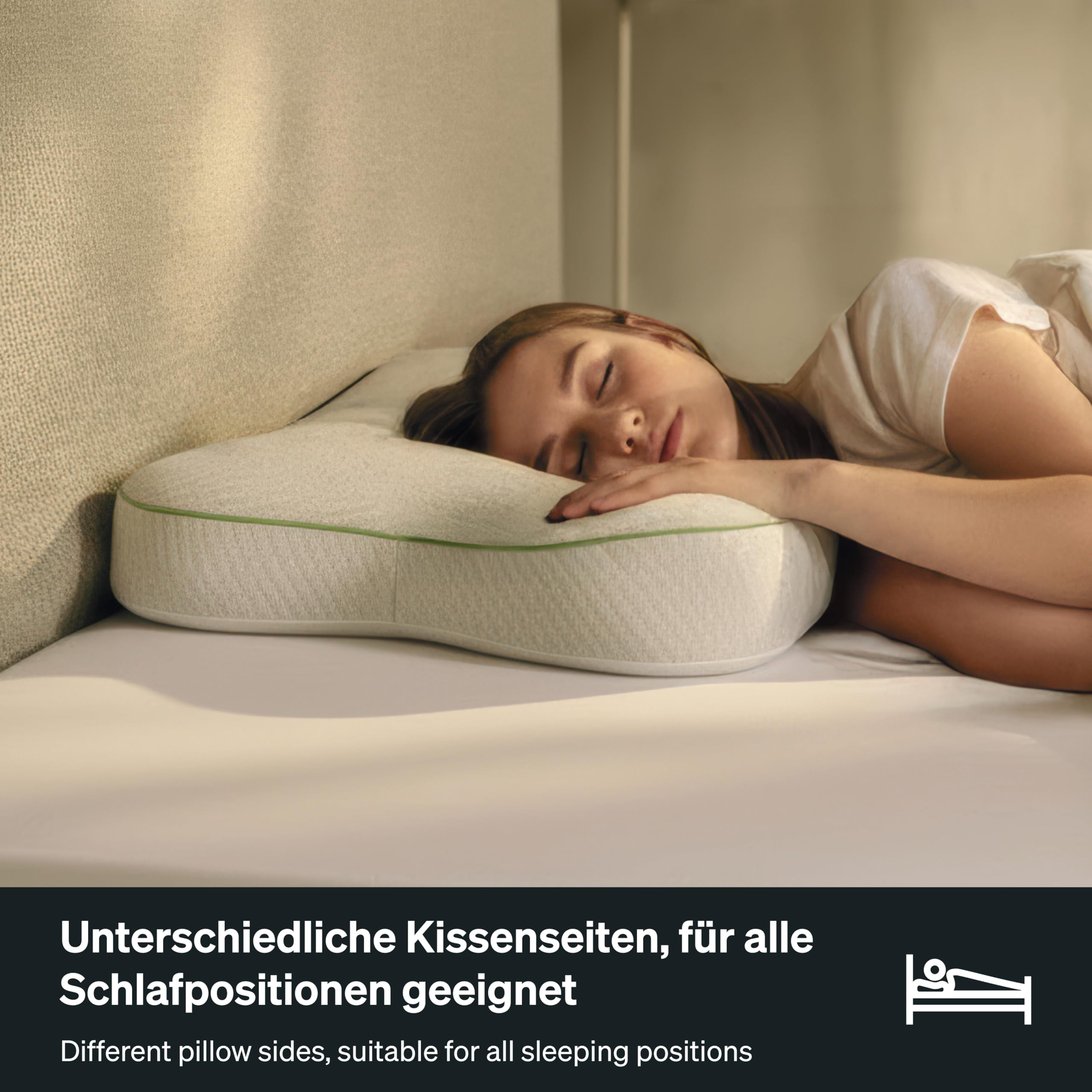 BLACKROLL® Recovery Pillow Plus (60x40 cm) – Höhenverstellbares ergonomisches Nackenkissen (6–13 cm) aus Memory Foam, für Seiten-, Rücken- & Bauchschläfer, Made in Germany