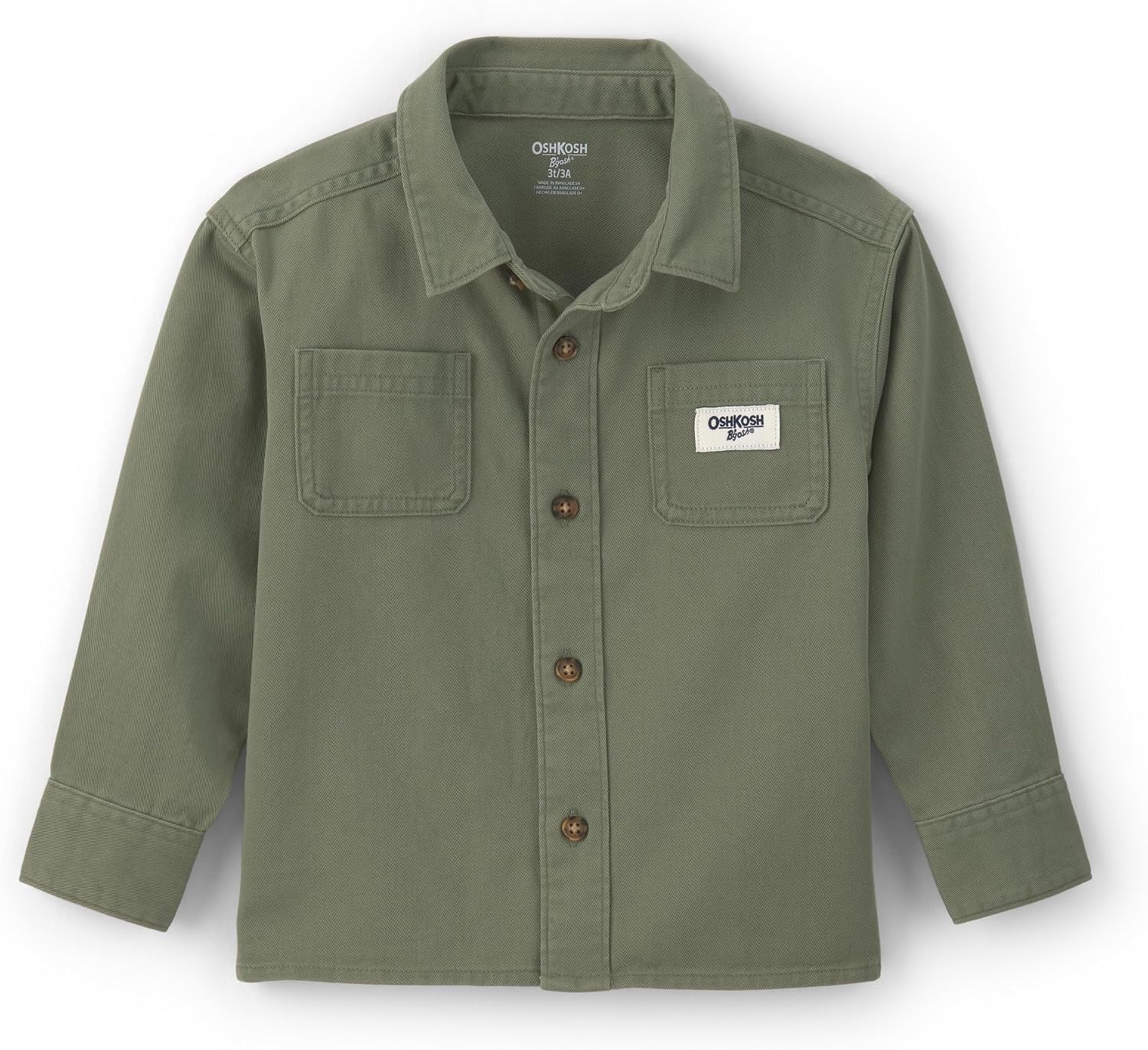 OshKosh B'Gosh Boys' Long Sleeve Woven Buttonfront Shirt