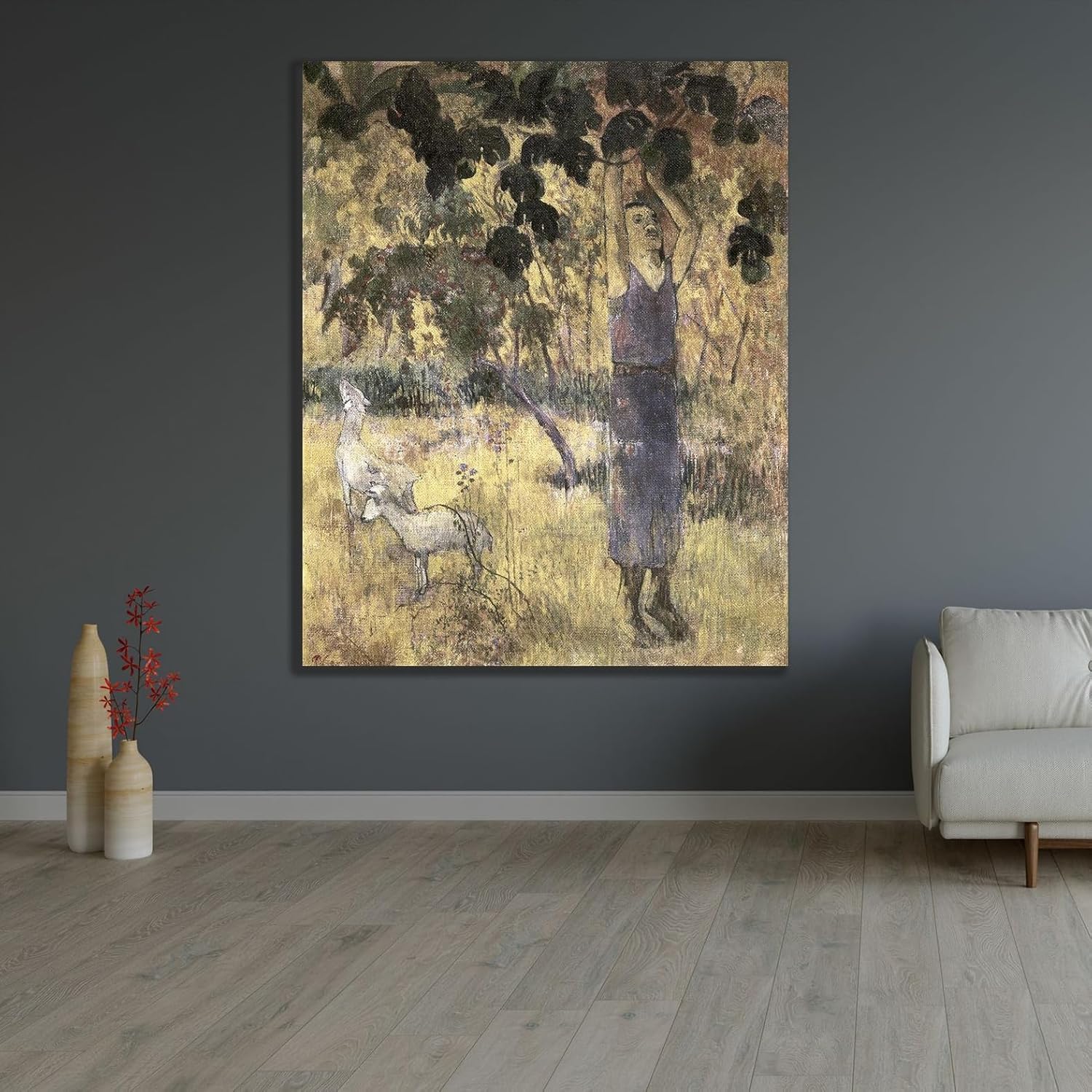 ArtDirect Man Gathering Fruit Cuisine Unframed Art Print Giclee Poster by Gauguin, Paul - Ready for Framing with Customization Sizes 8x10, 11x14, 16x20, 24x30, 36x45, and 48x60 Inches
