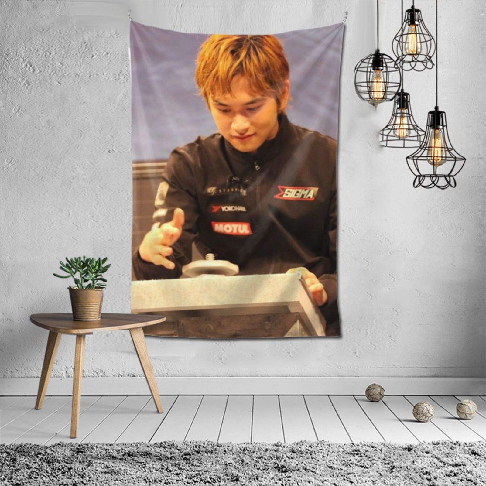 U/S Halter Okkj2good Polyester Plaid Curtain- Black, One Size