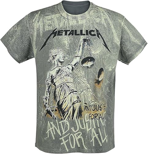 Metallica Camiseta unisex de neón de la justicia para adultos