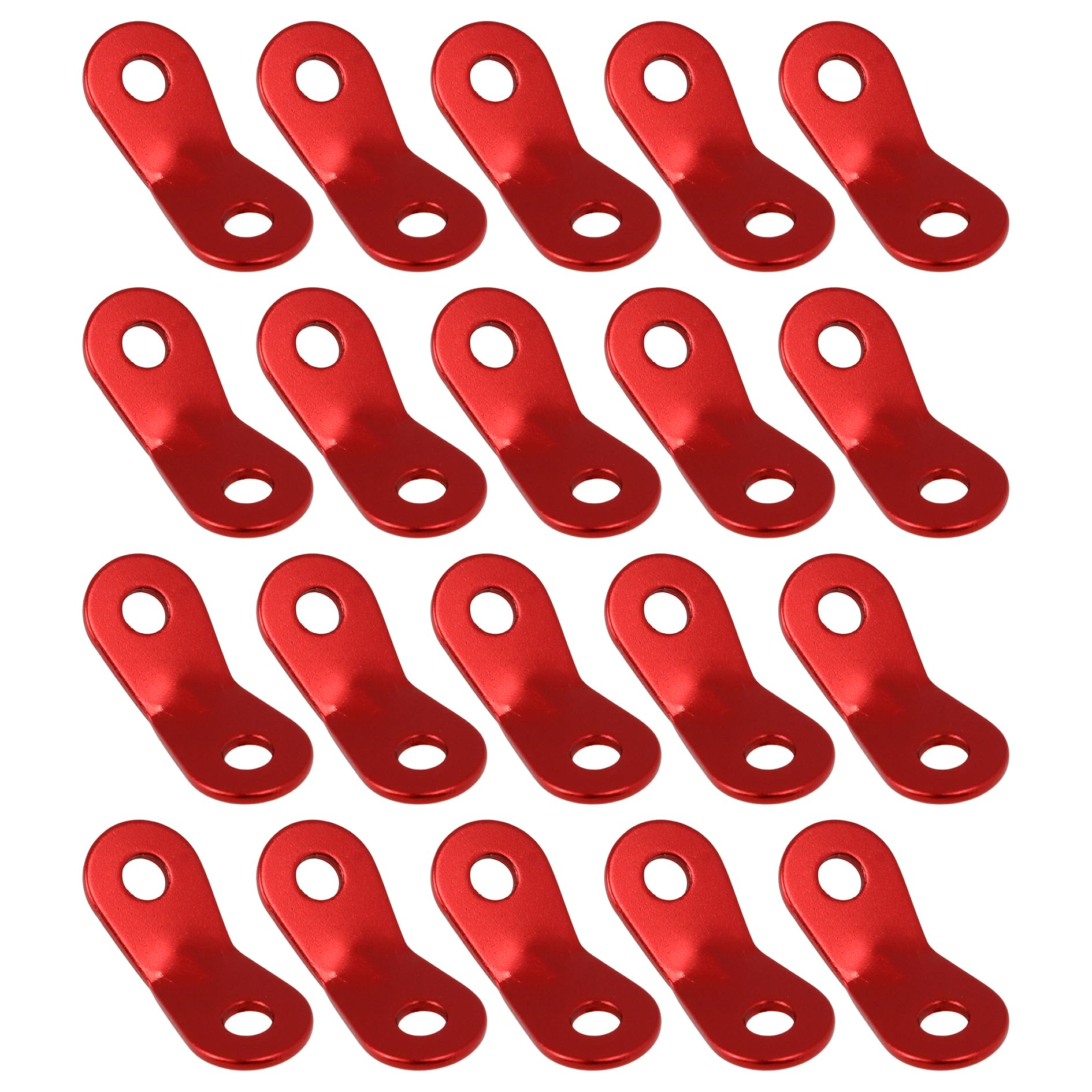 LC LICTOP Red Aluminum Alloy Guyline Cord Adjuster Tent Tensioners Rope Adjuster Tent Rope Adjusters 20pcs